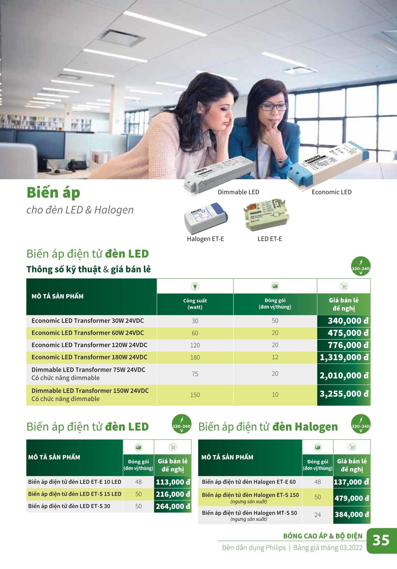 Bảng Giá đèn chiếu sáng Philips 2023 - Trang 35)