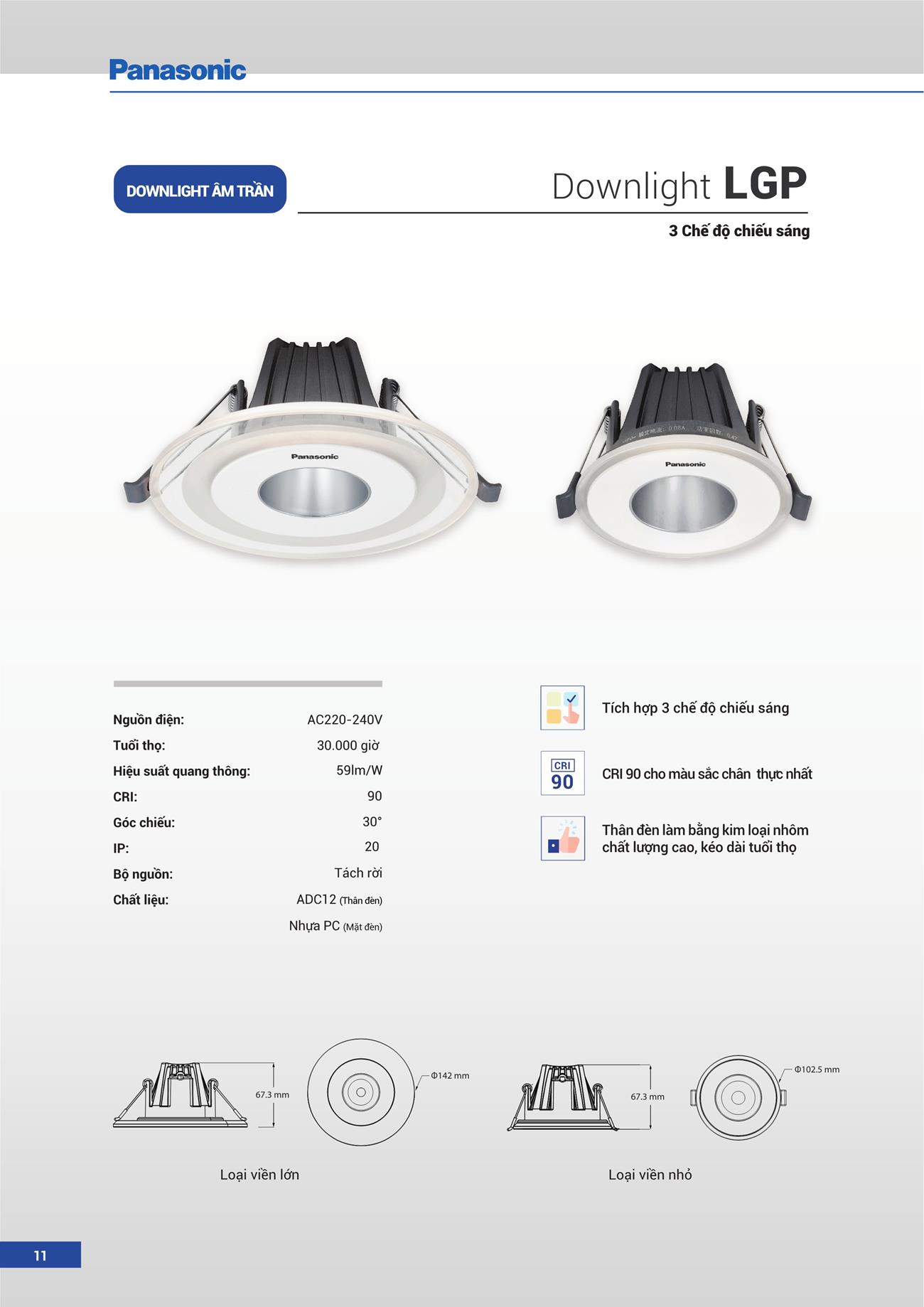 Catalogue Đèn LED Panasonic 2023 - Trang 12)