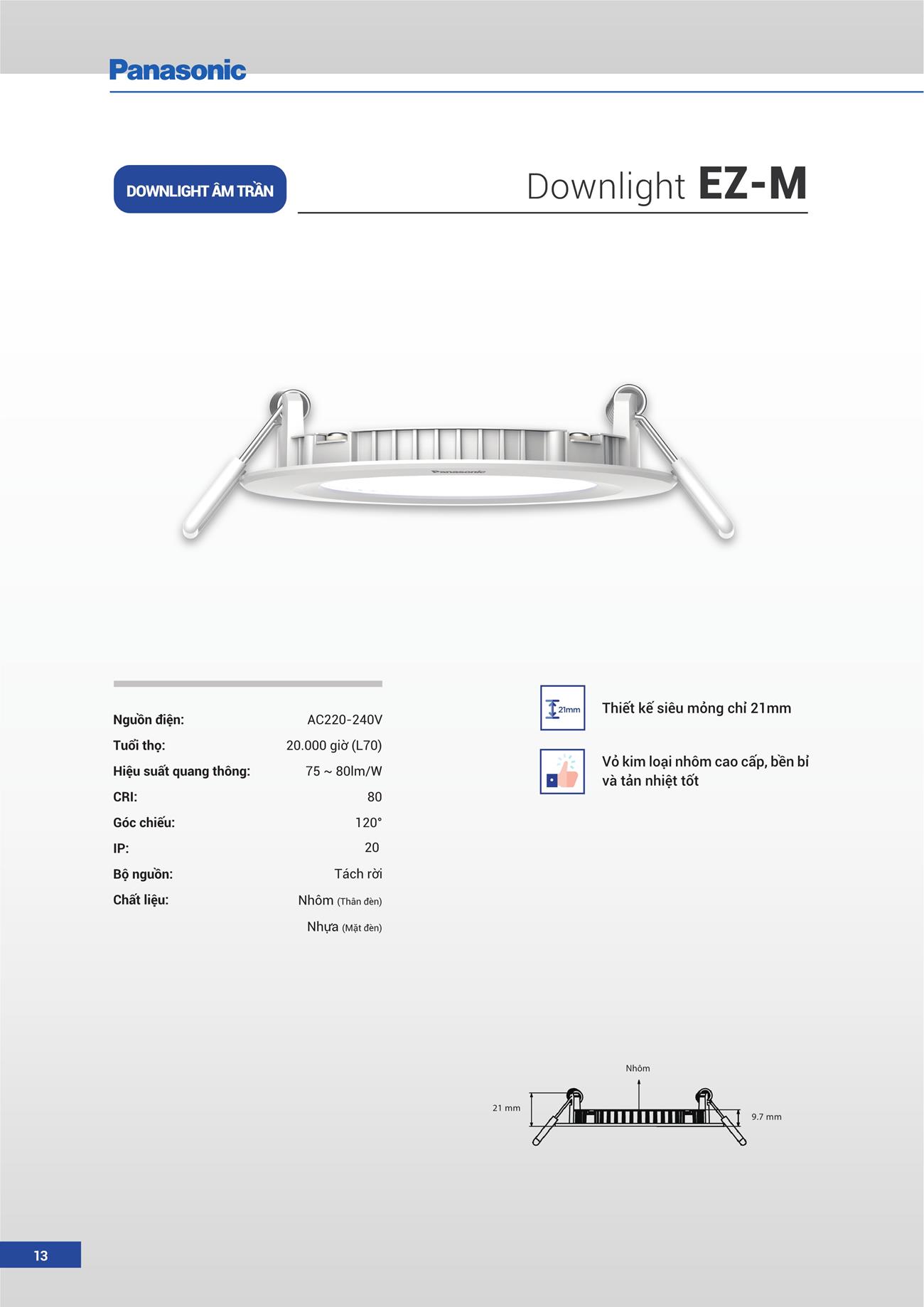 Catalogue Đèn LED Panasonic 2023 - Trang 14)