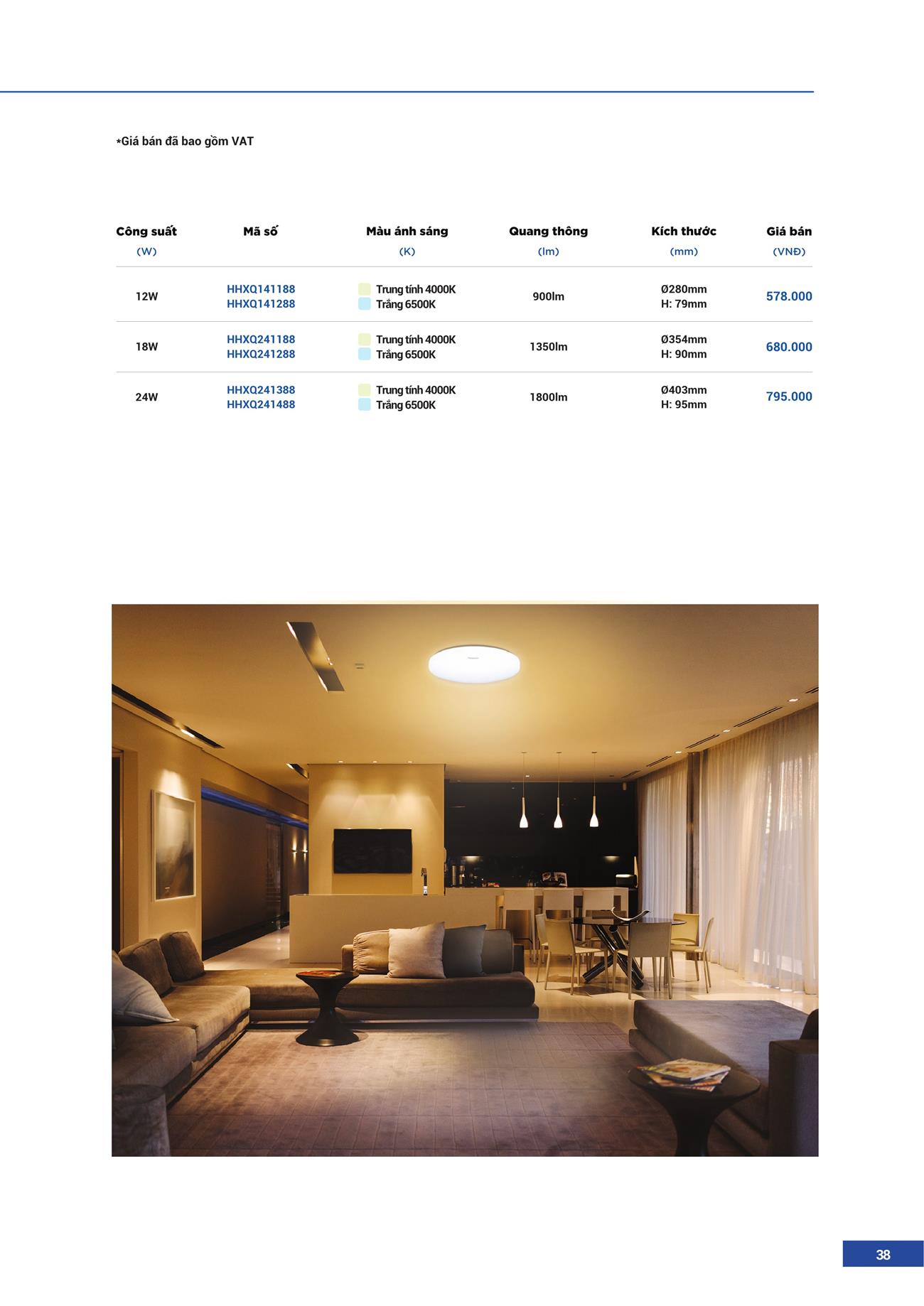 Catalogue Đèn LED Panasonic 2023 - Trang 39)