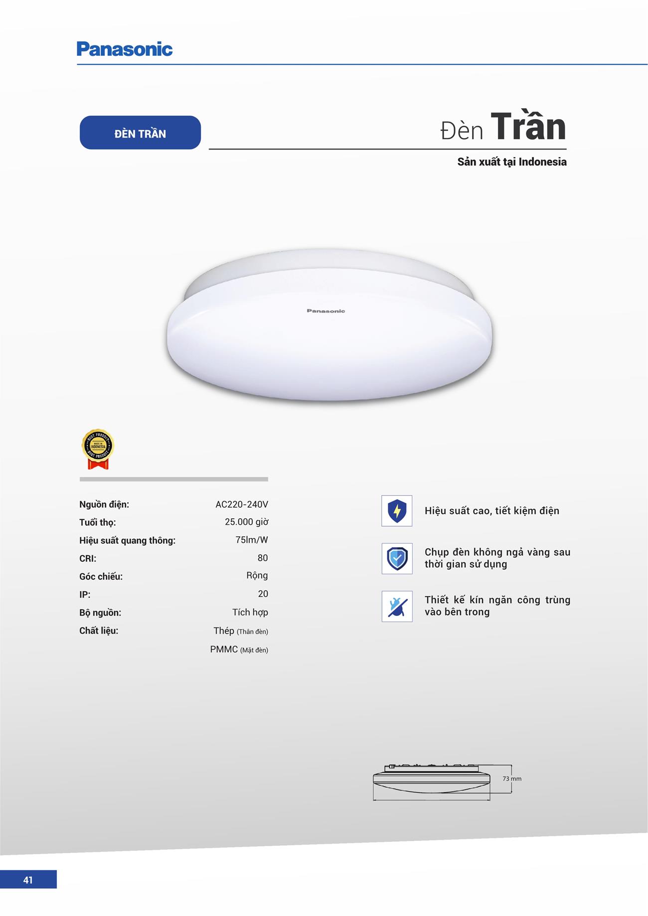 Catalogue Đèn LED Panasonic 2023 - Trang 42)