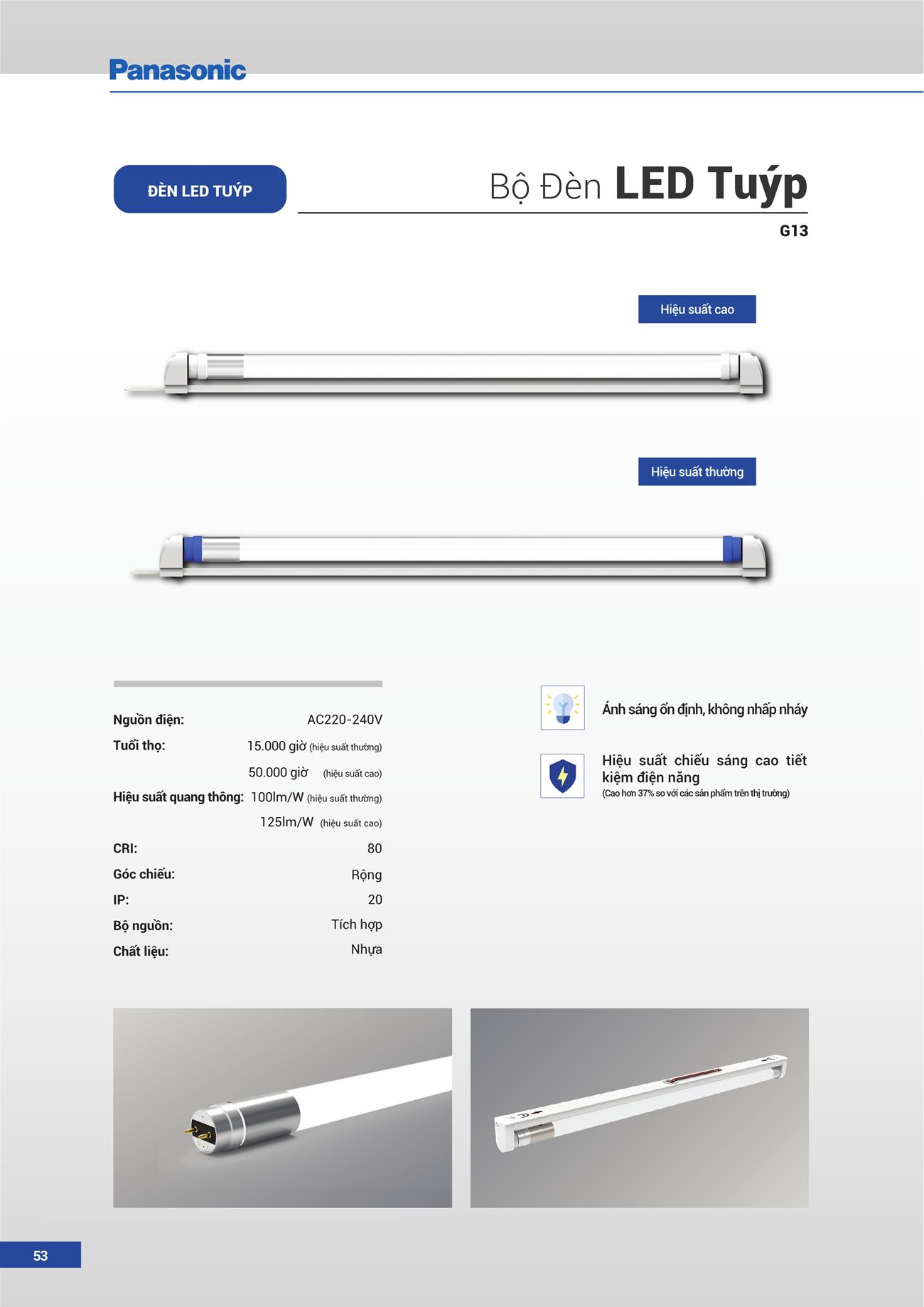 Catalogue Đèn LED Panasonic 2023 - Trang 54)