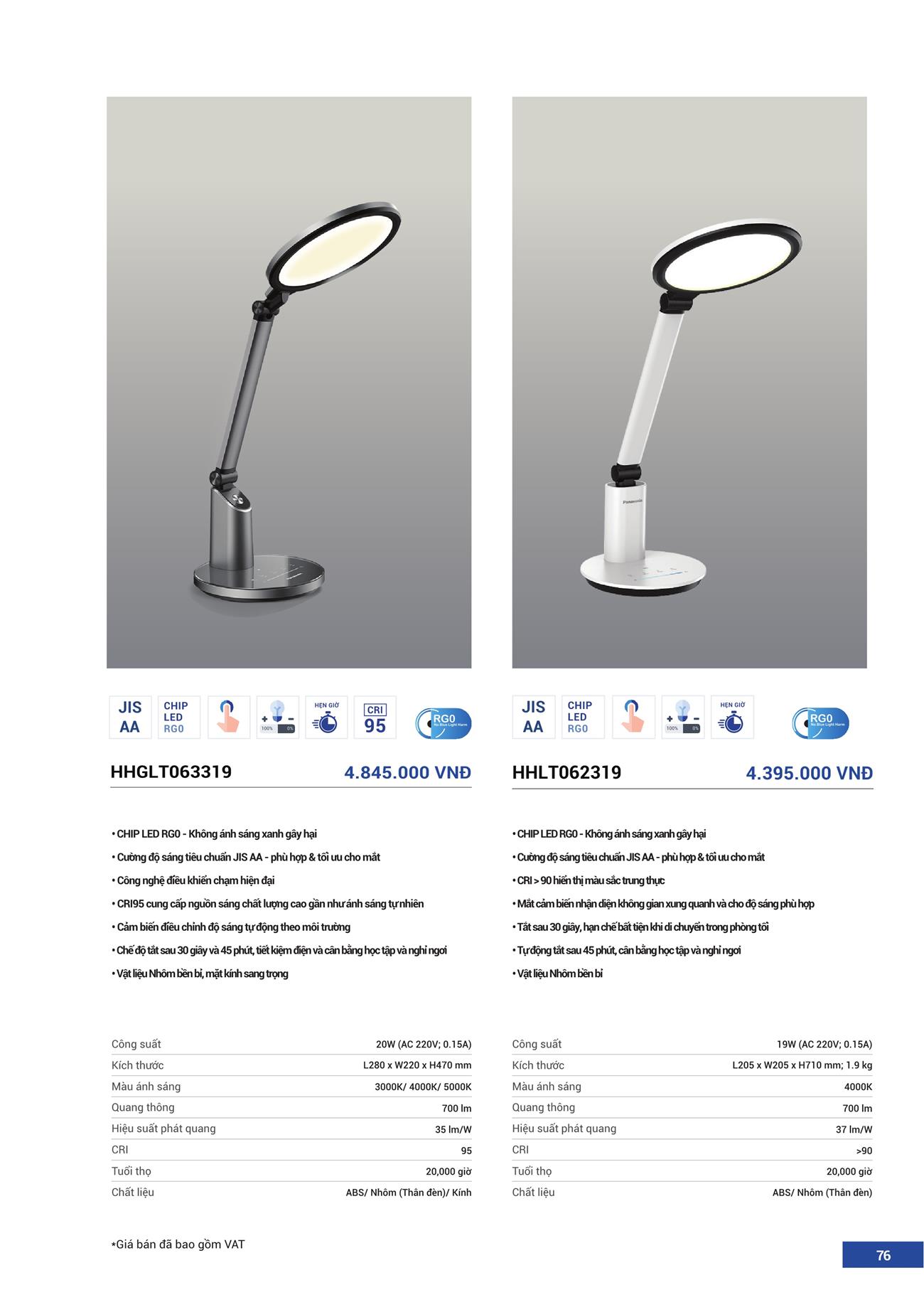 Catalogue Đèn LED Panasonic 2023 - Trang 77)