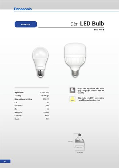 Catalogue Đèn LED Panasonic 2023 - Trang 48)
