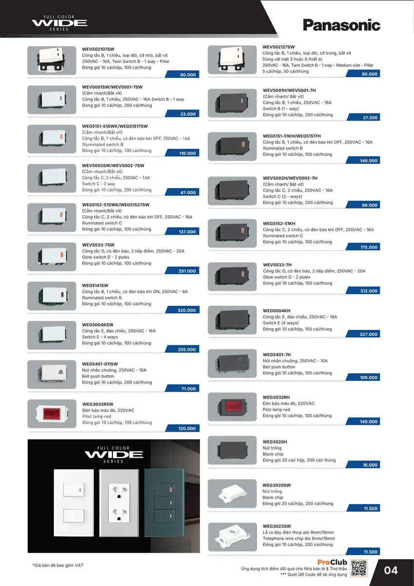 Catalogue Bảng giá Panasonic 2026 - Trang 5)