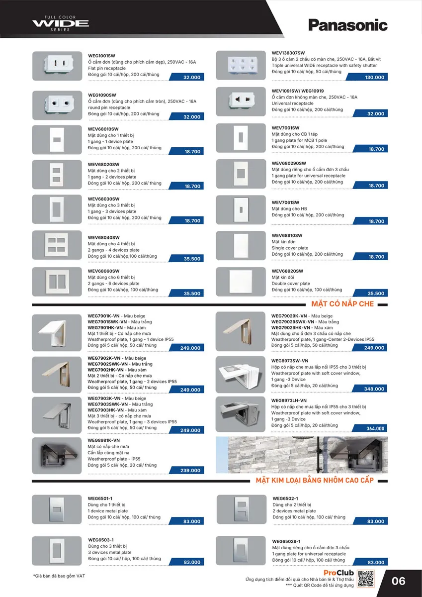 Catalogue Bảng giá Panasonic 2026 - Trang 7)