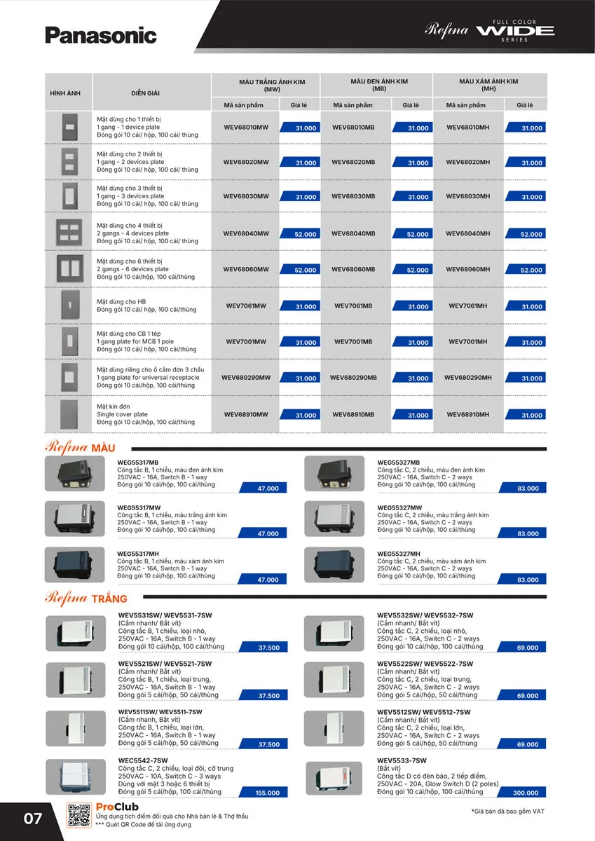 Catalogue Bảng giá Panasonic 2026 - Trang 8)