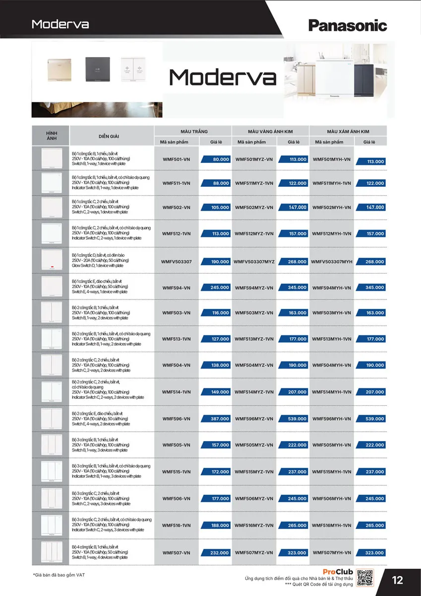 Catalogue Bảng giá Panasonic 2026 - Trang 13)