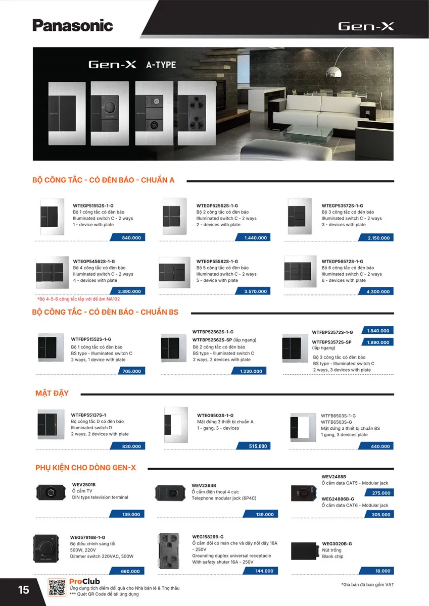 Catalogue Bảng giá Panasonic 2026 - Trang 16)