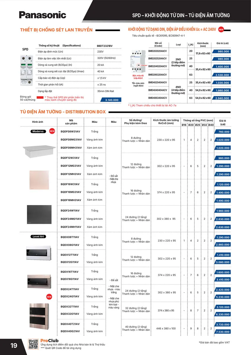 Catalogue Bảng giá Panasonic 2026 - Trang 20)