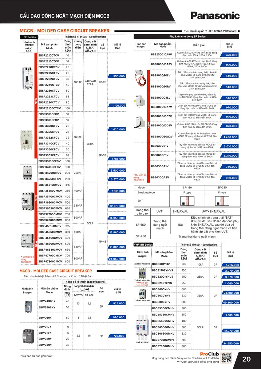 Catalogue Bảng giá Panasonic 2026 - Trang 21)
