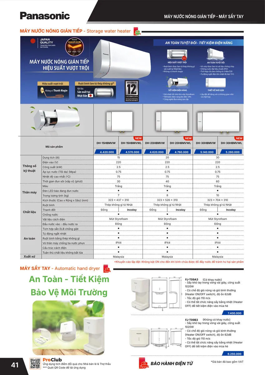 Catalogue Bảng giá Panasonic 2026 - Trang 42)