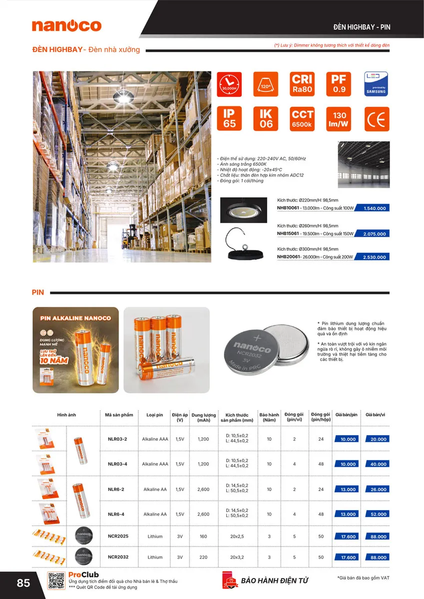 Catalogue Bảng giá Panasonic 2026 - Trang 86)