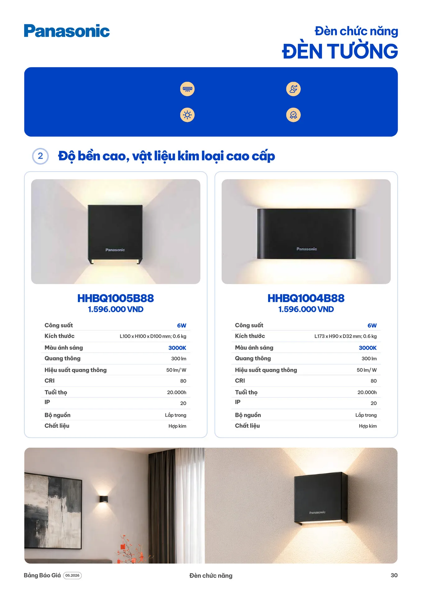 Catalogue Đèn LED Panasonic 2026 - Trang 30)