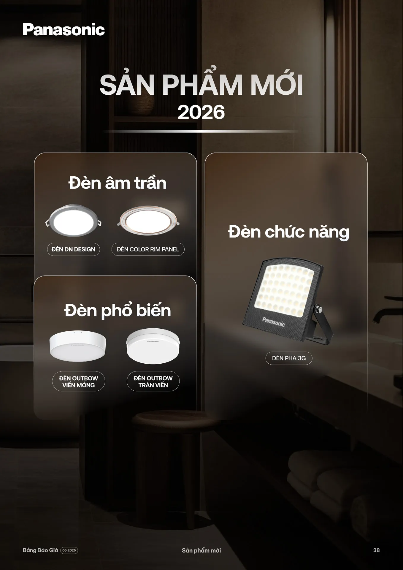 Catalogue Đèn LED Panasonic 2026 - Trang 38)