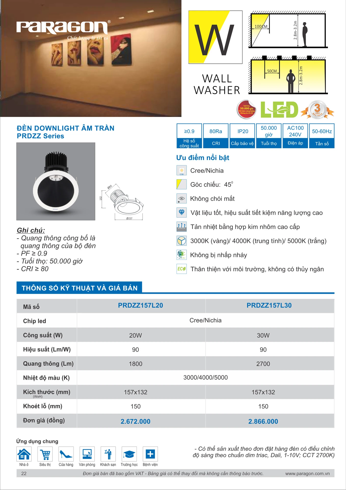 Catalogue Bảng Giá Đèn Led PARAGON 2026 - Trang 23