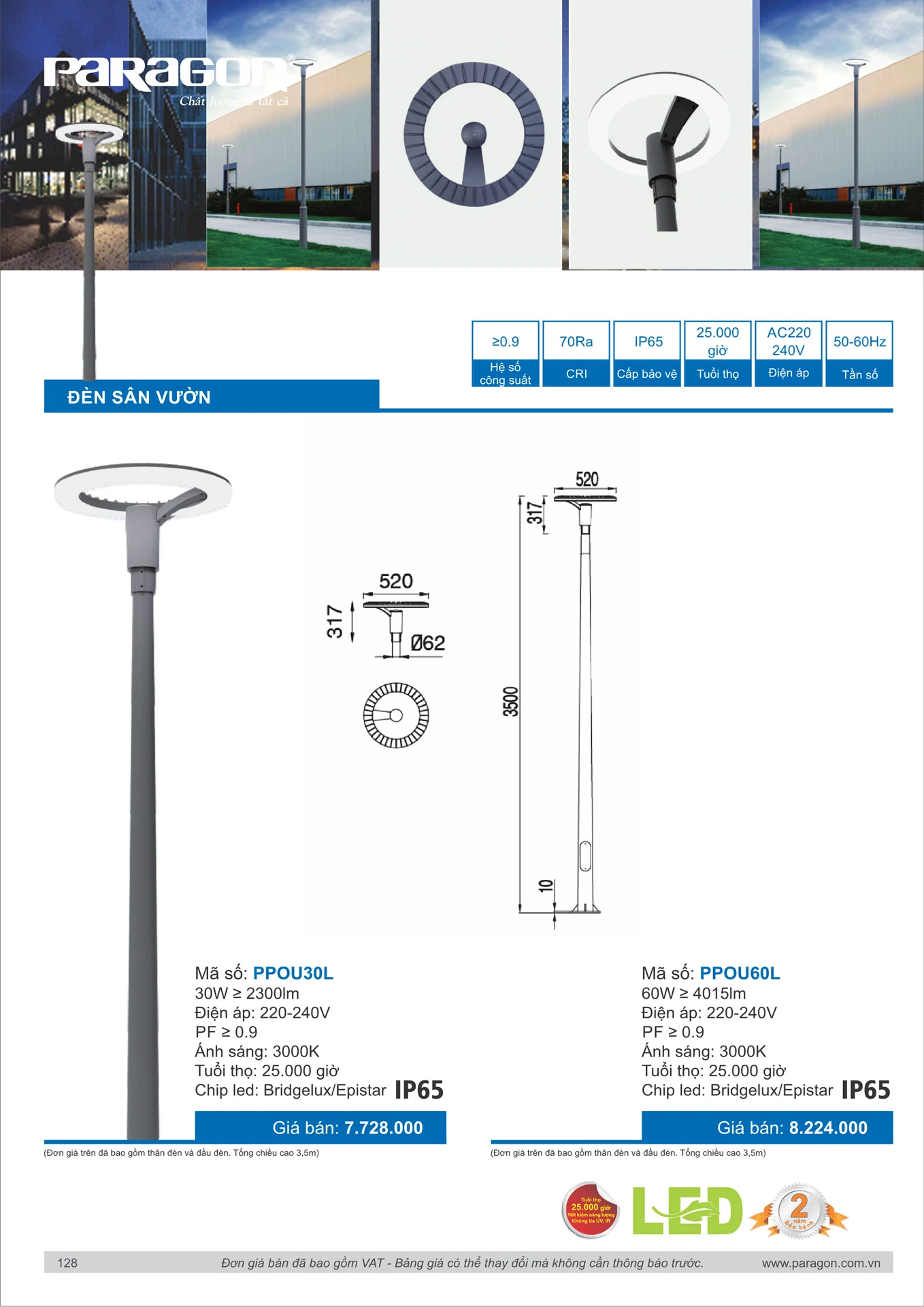 Catalogue Bảng Giá Đèn Led PARAGON 2026 - Trang 129