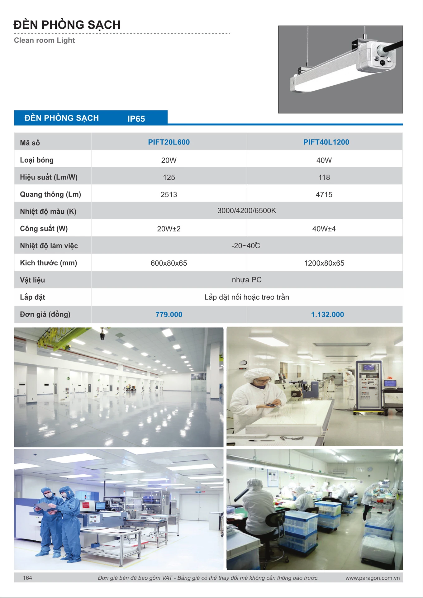Catalogue Bảng Giá Đèn Led PARAGON 2026 - Trang 165