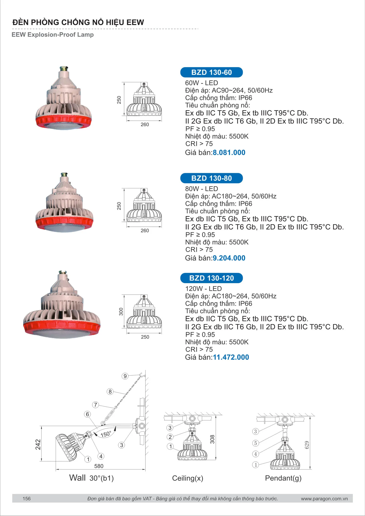 Catalogue Bảng Giá Đèn Led PARAGON 2025 - Trang 157)