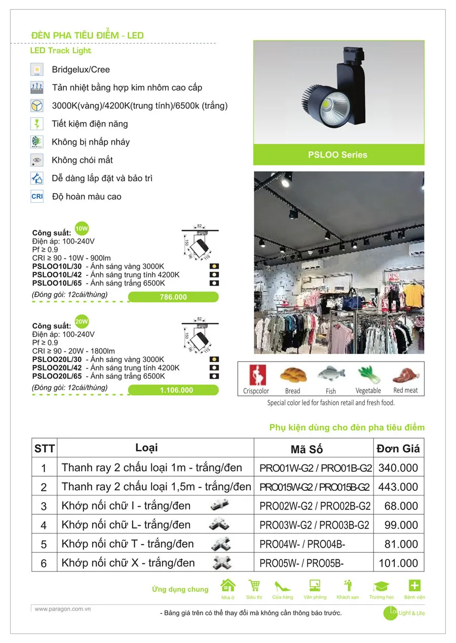 Bảng Giá Đèn Paragon Dân Dụng 2026 - Trang 19)