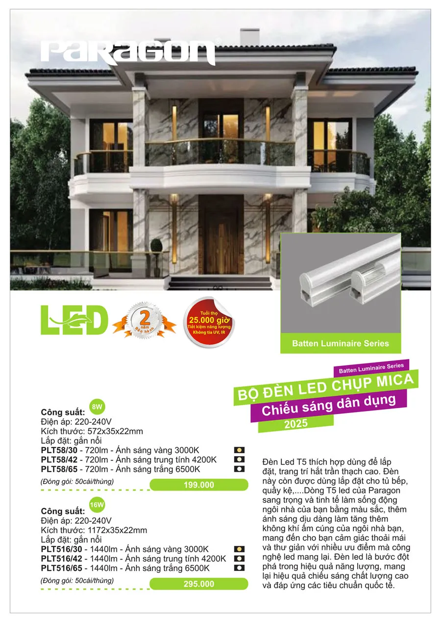 Bảng Giá Đèn Paragon Dân Dụng 2026 - Trang 20)