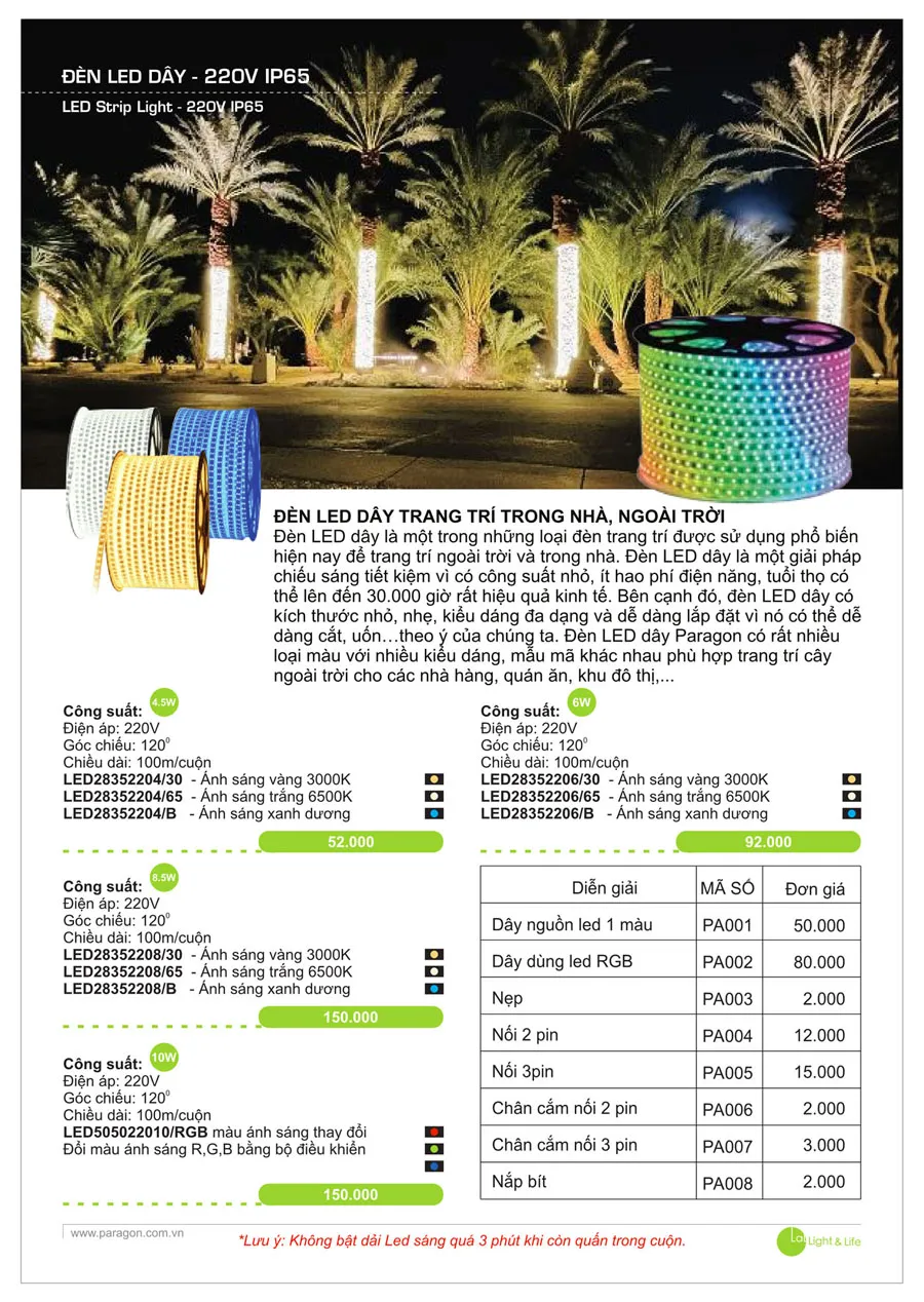 Bảng Giá Đèn Paragon Dân Dụng 2026 - Trang 27)