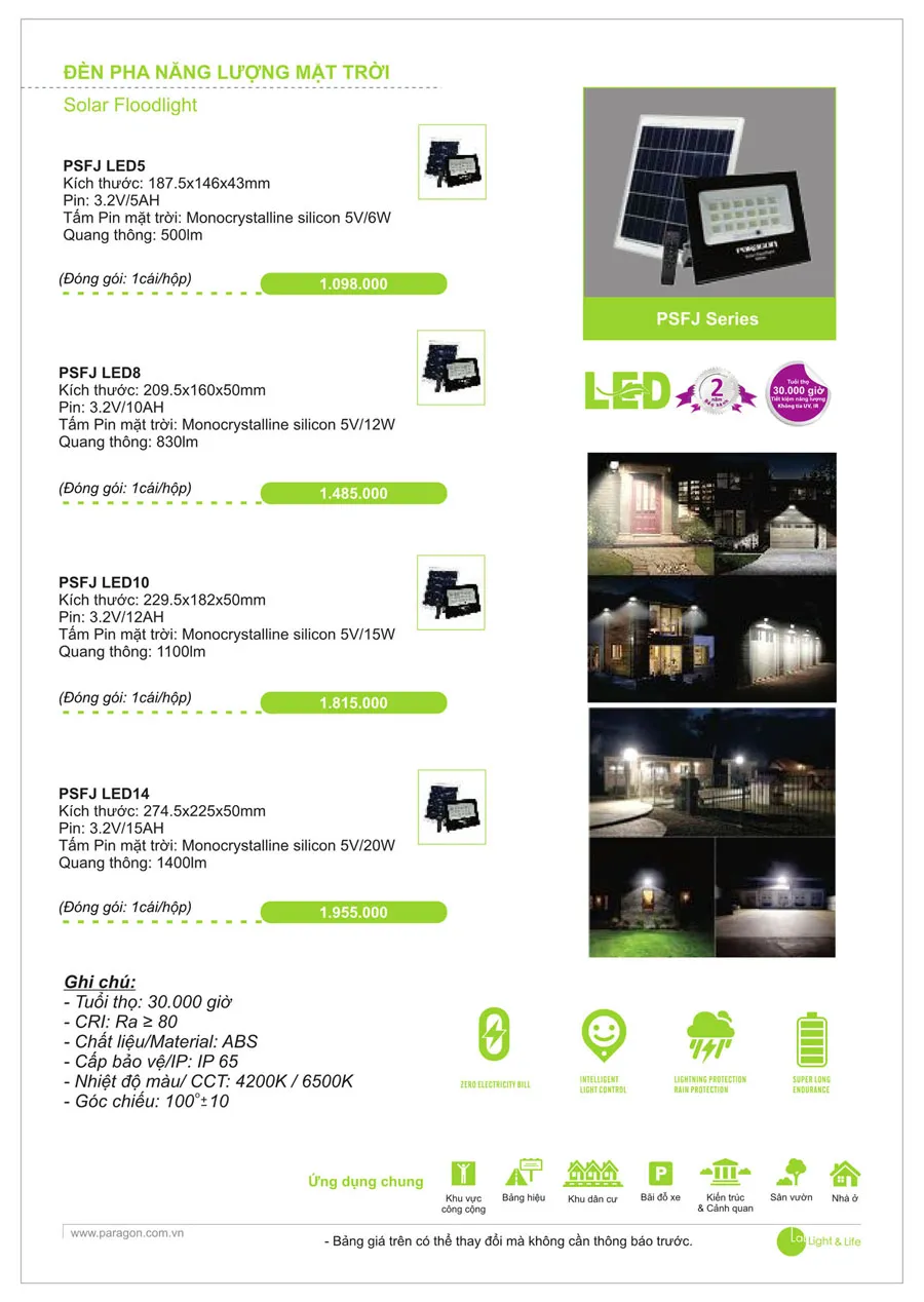 Bảng Giá Đèn Paragon Dân Dụng 2026 - Trang 40)