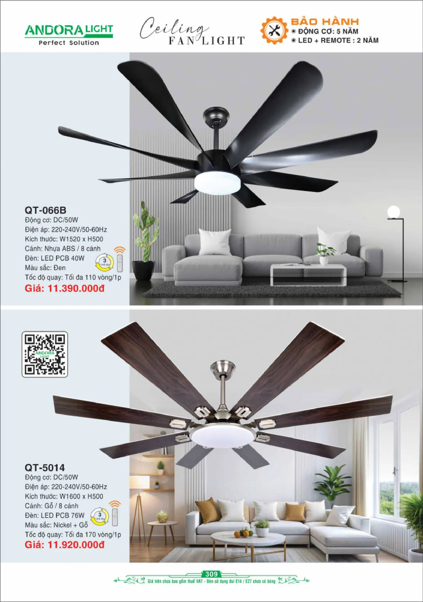 Tổng hợp Quạt đèn trang trí Andora mới nhất 2026 - Trang 17)