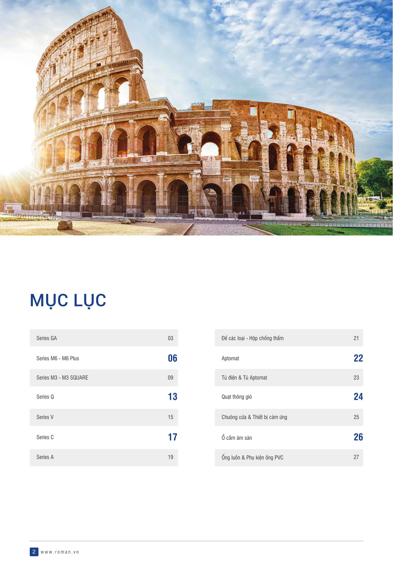 Catalogue Thiết Bị Điện ROMAN 2025 - Trang 2)