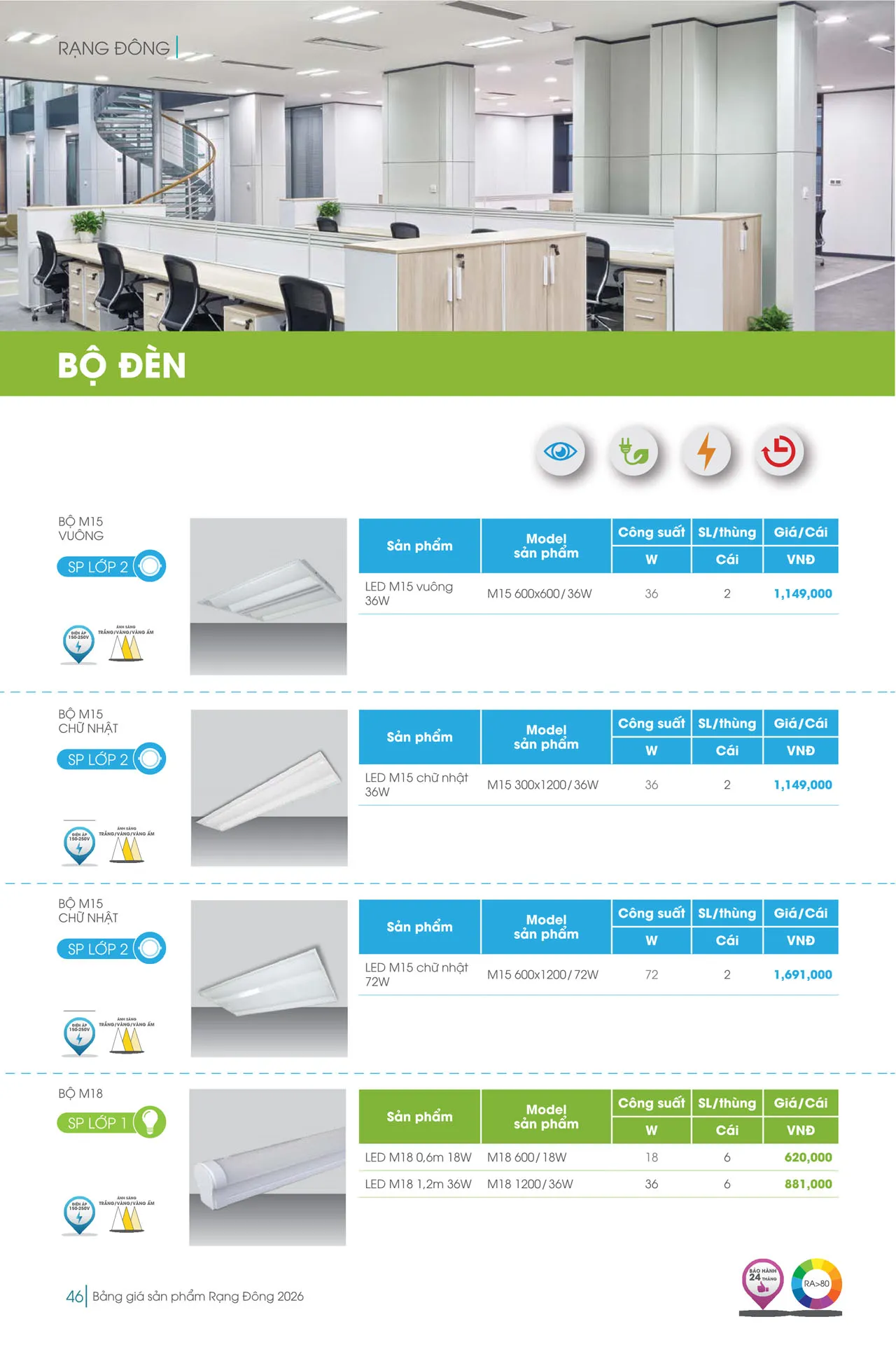 Catalogue đèn LED Rạng Đông 2026 - Trang 46)