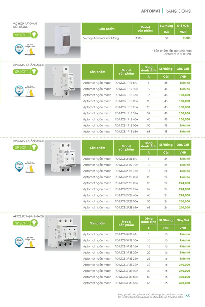 Bảng Giá đèn Rạng Đông 2026 - Trang 65)