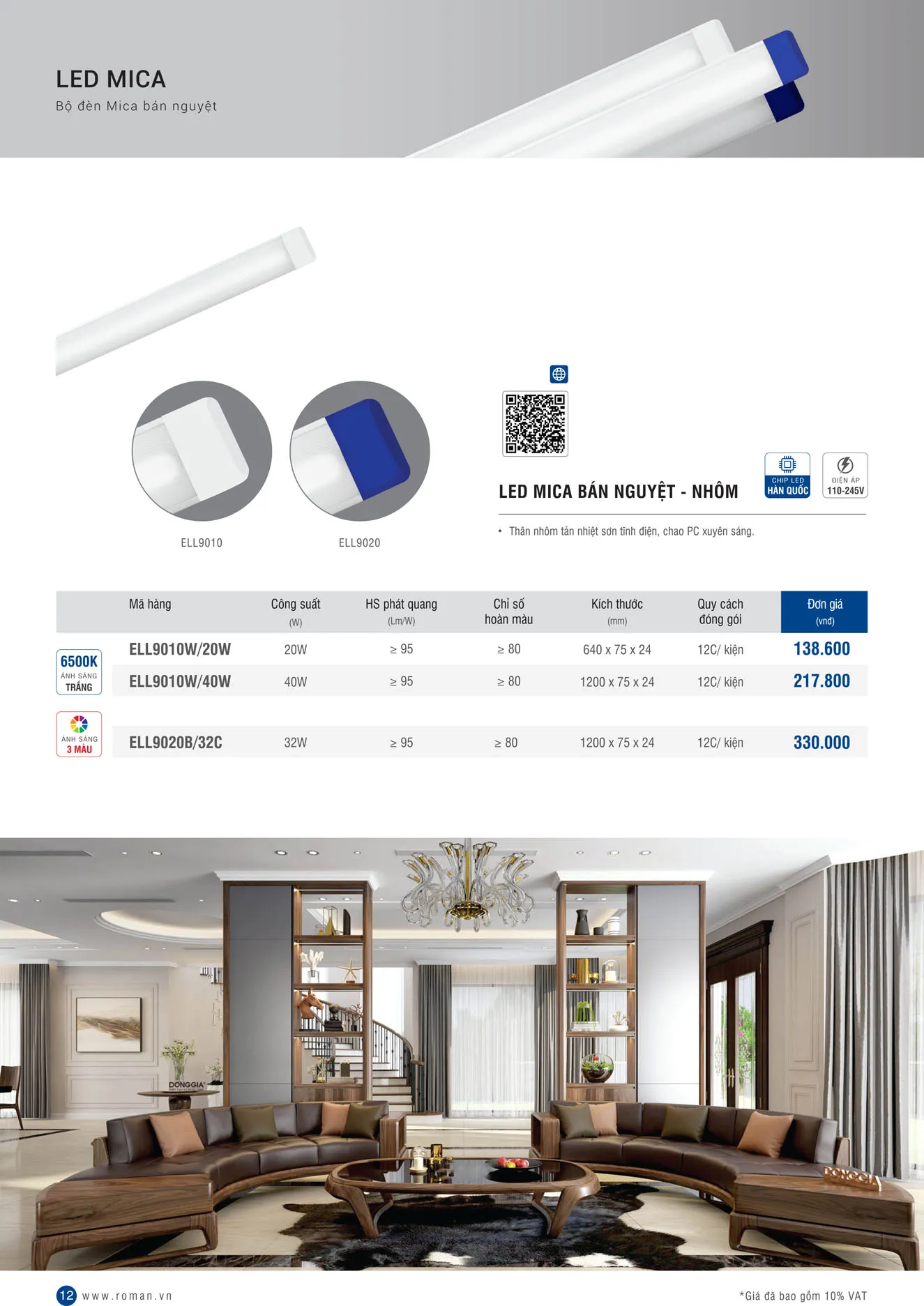 Catalogue Thiết Bị Điện ROMAN 2026 - Trang 12)