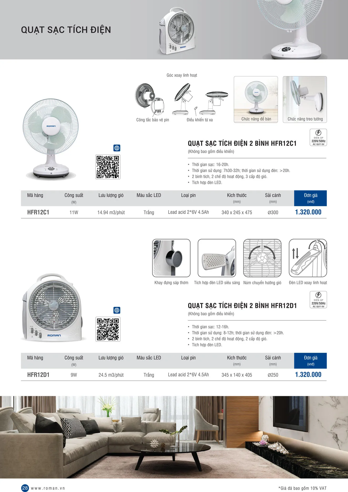 Catalogue Thiết Bị Điện ROMAN 2026 - Trang 28)
