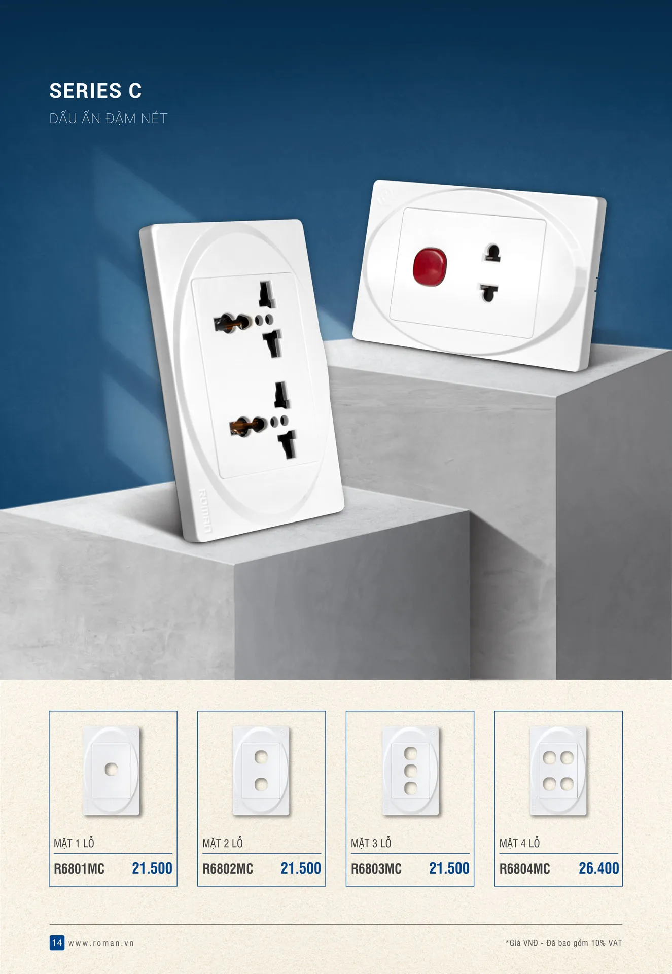 Catalogue Thiết Bị Điện ROMAN 2026 - Trang 45)