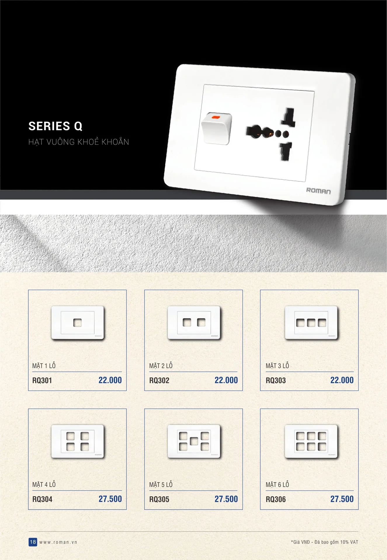 Catalogue Thiết Bị Điện ROMAN 2026 - Trang 49)
