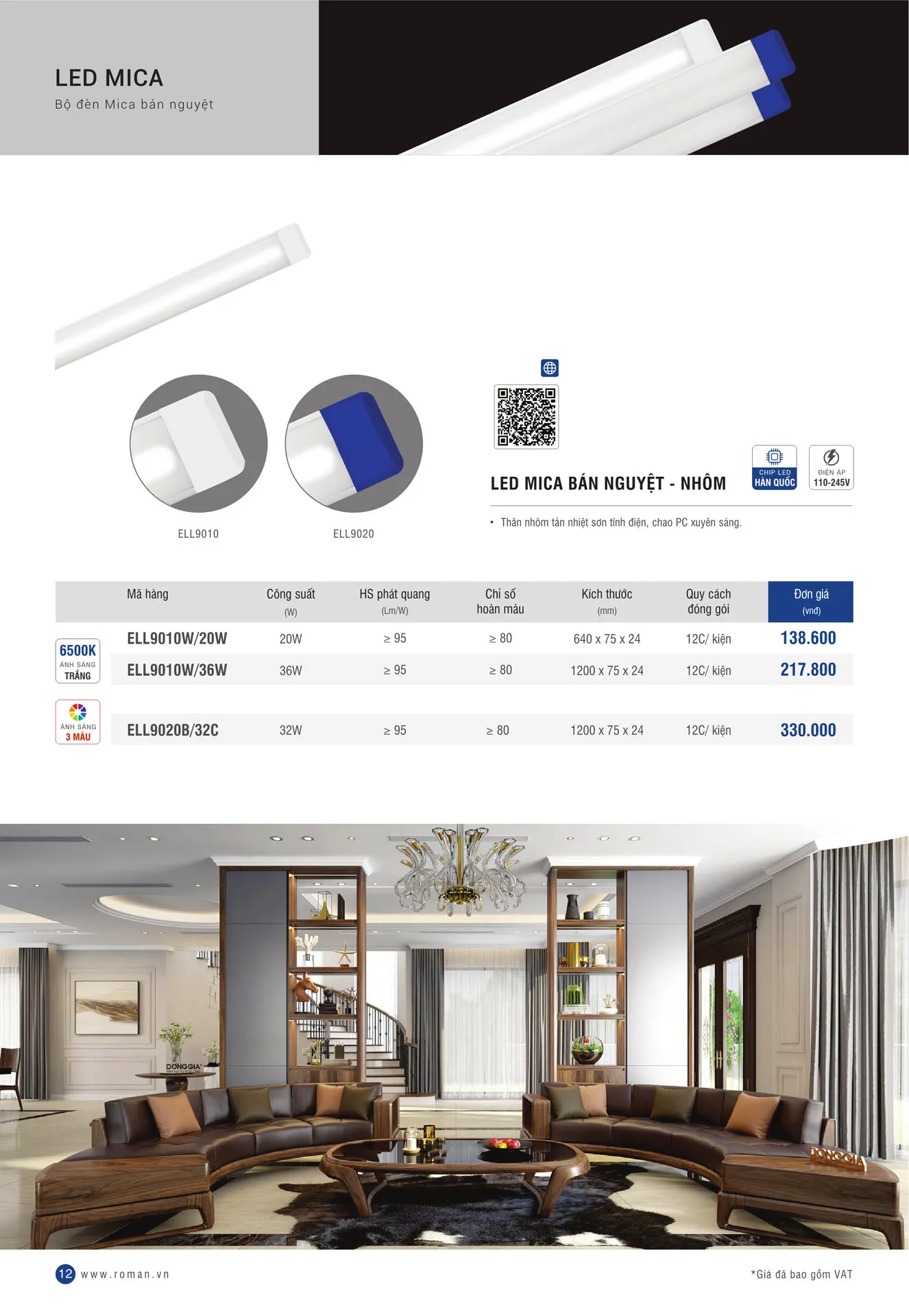 Bảng Giá Đèn LED ROMAN 2025 - Trang 12)
