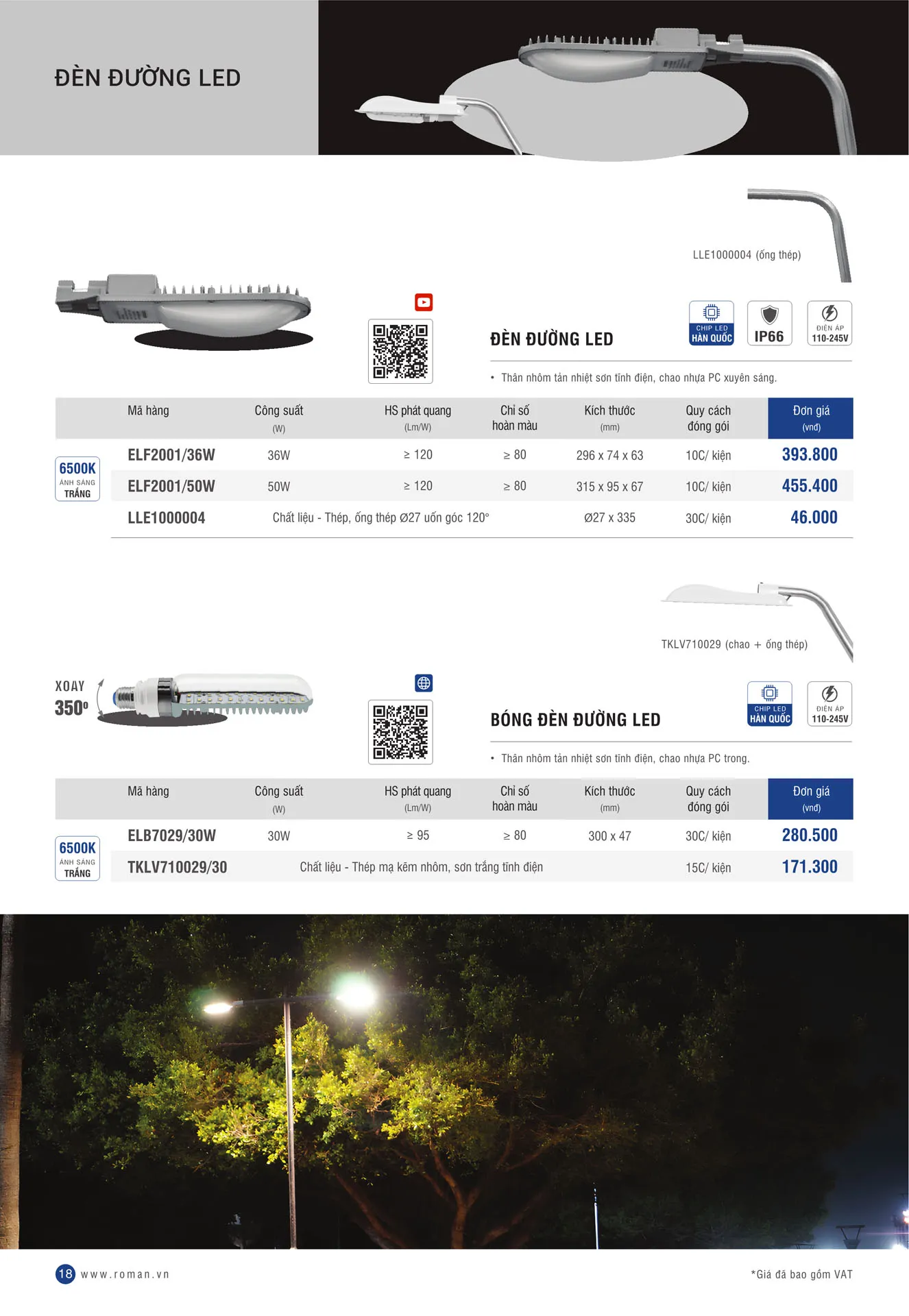 Bảng Giá Đèn LED ROMAN 2025 - Trang 18)