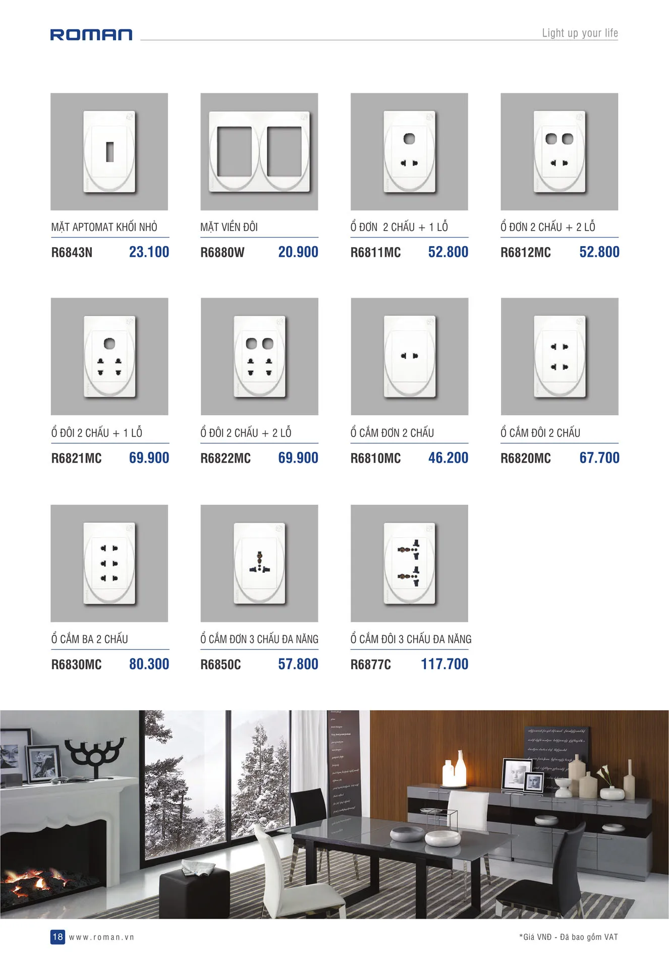 Catalogue Thiết Bị Điện ROMAN 2025 - Trang 18)