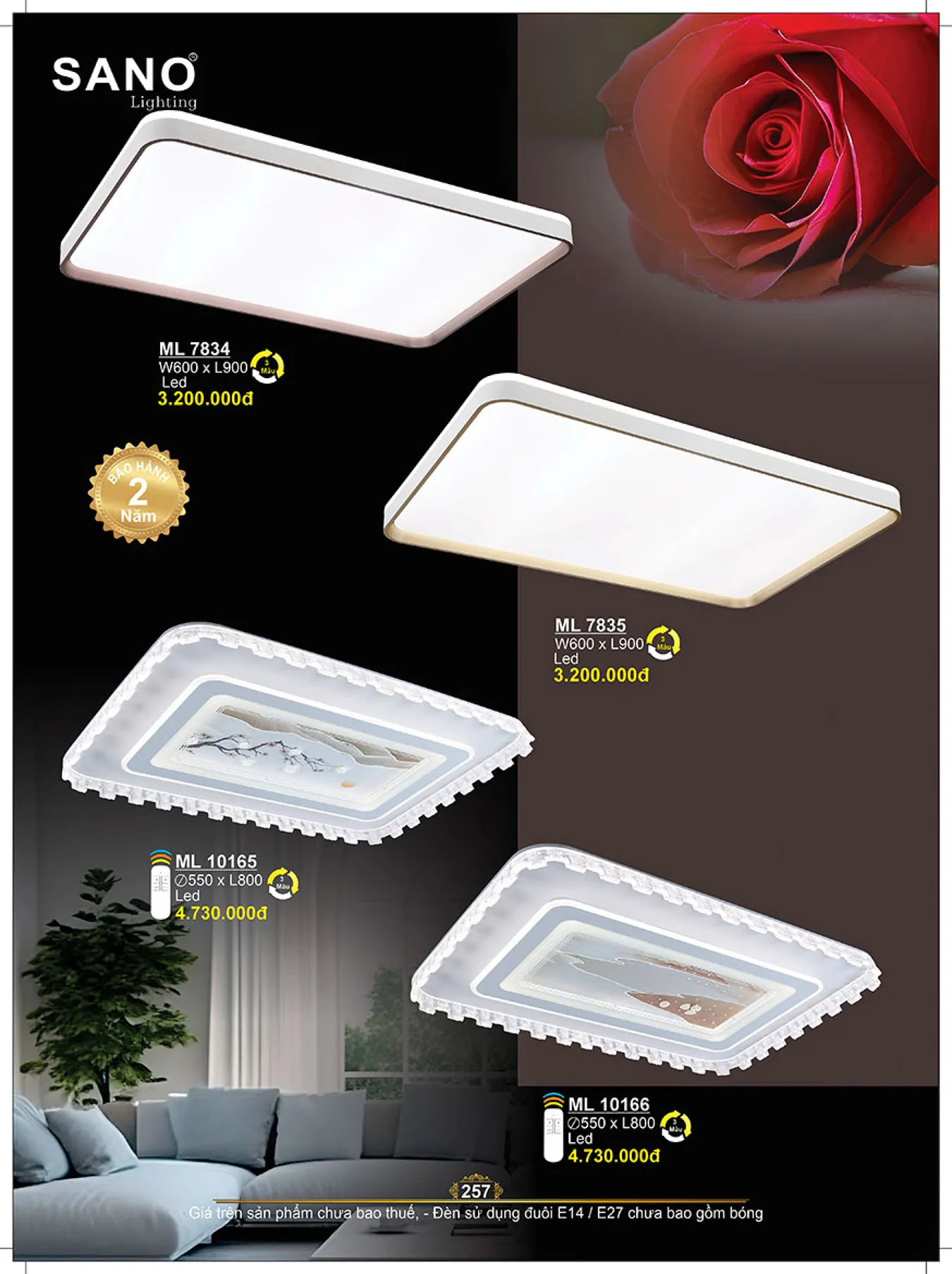Catalogue ĐÈN SANO 2025 - Trang 258)