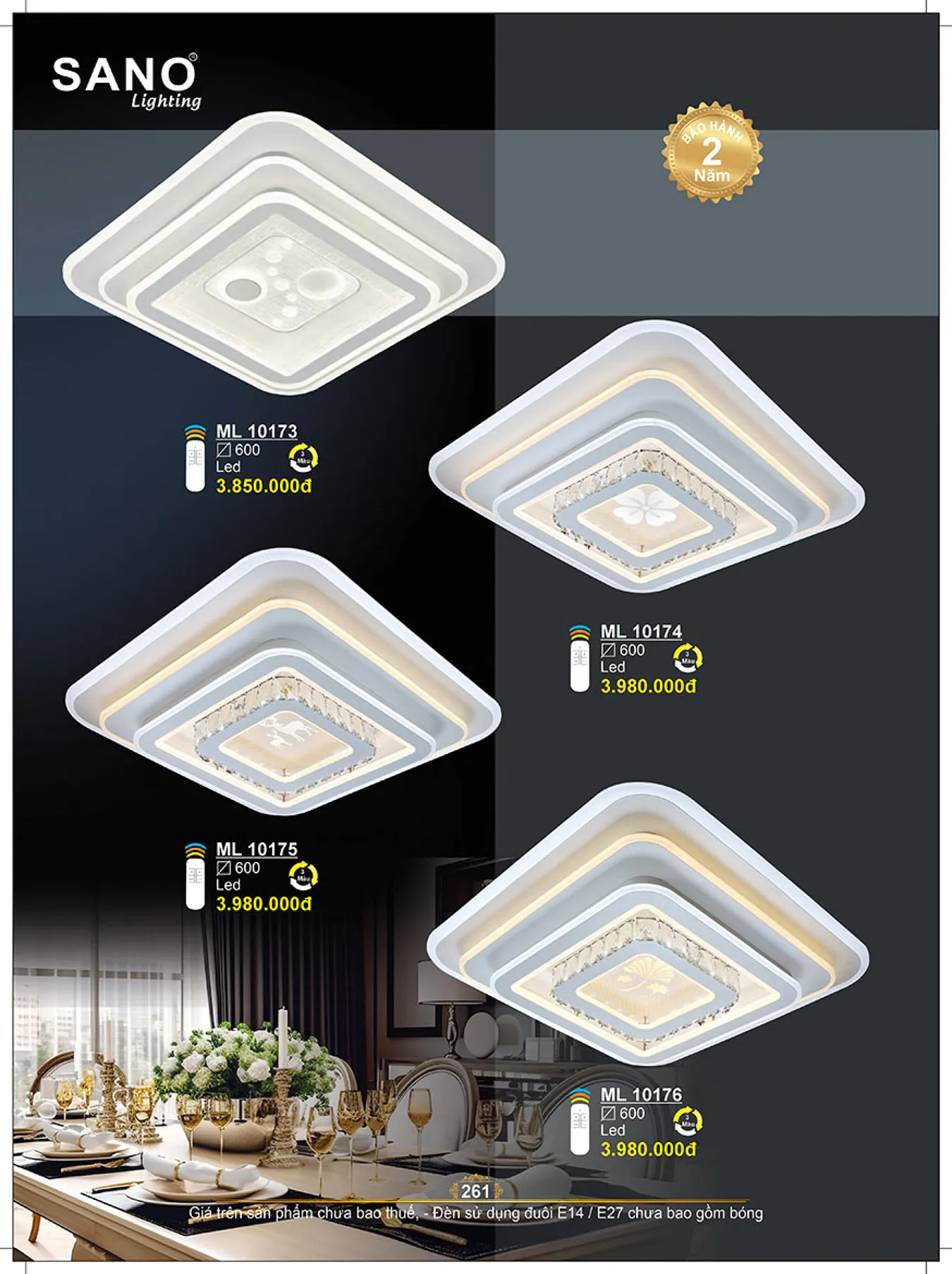 Catalogue ĐÈN SANO 2025 - Trang 262)