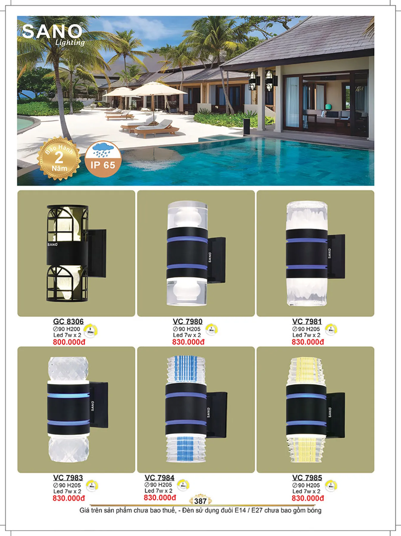 Catalogue ĐÈN SANO 2025 - Trang 388)