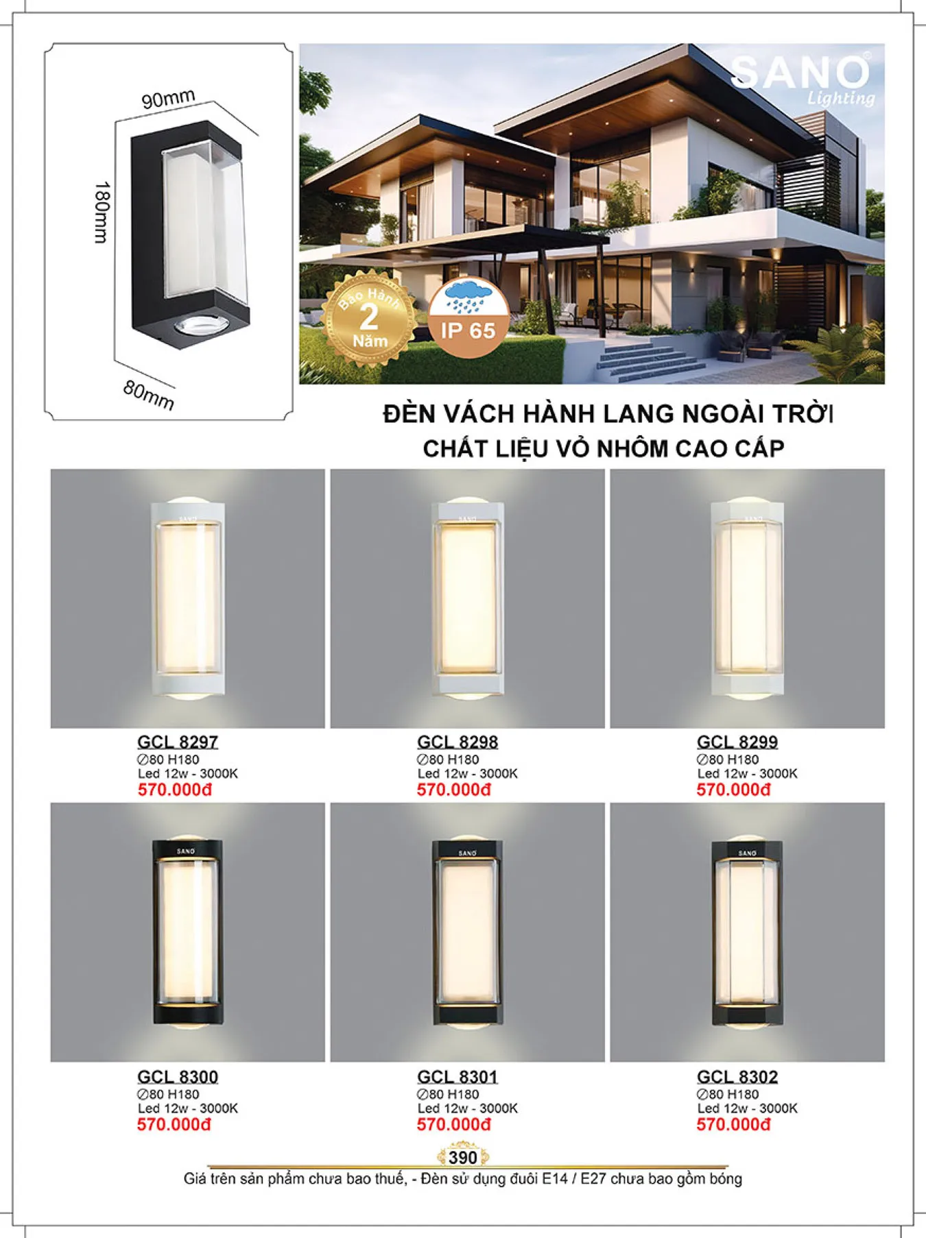 Catalogue ĐÈN SANO 2025 - Trang 391)