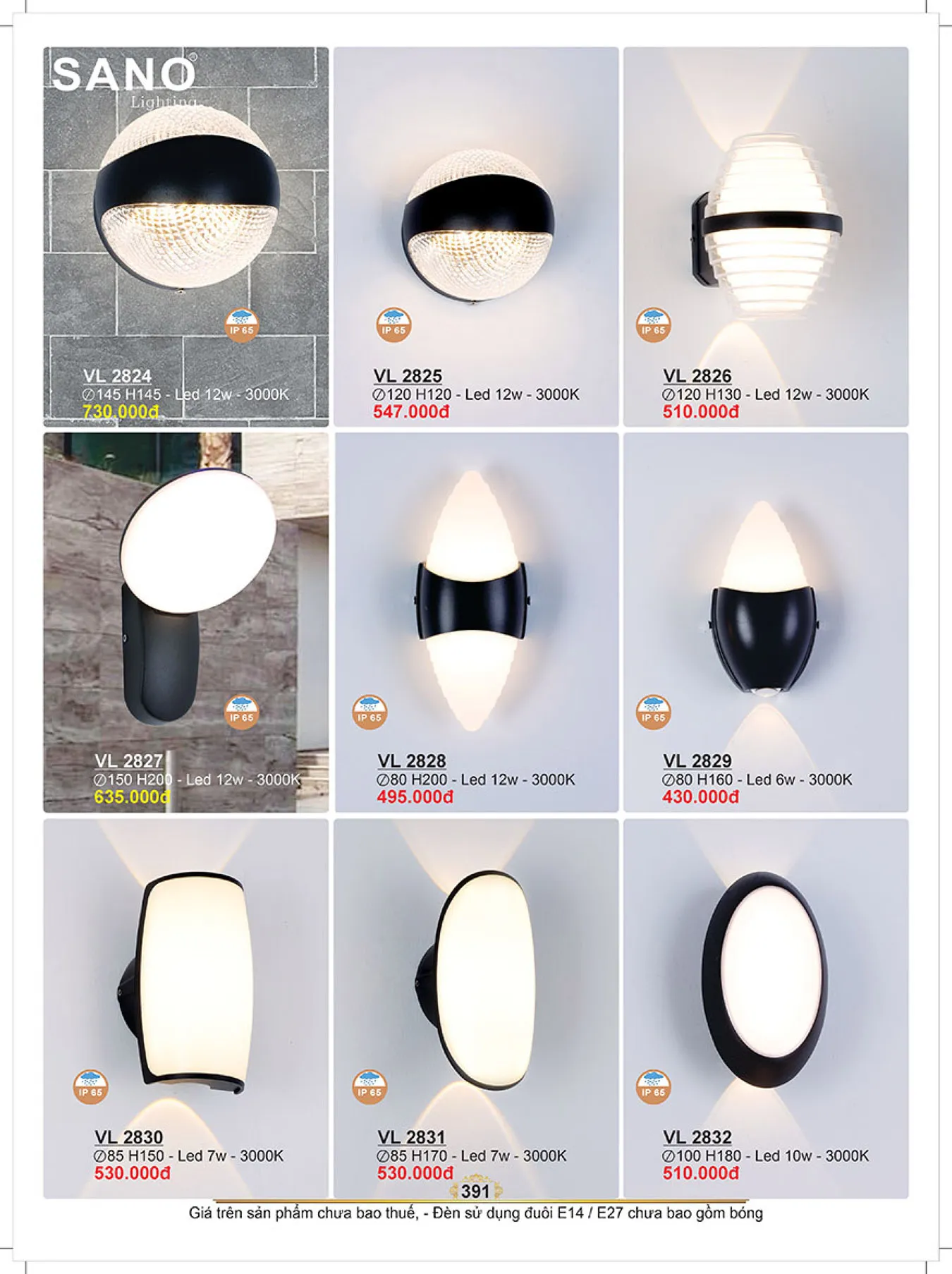 Catalogue ĐÈN SANO 2025 - Trang 392)