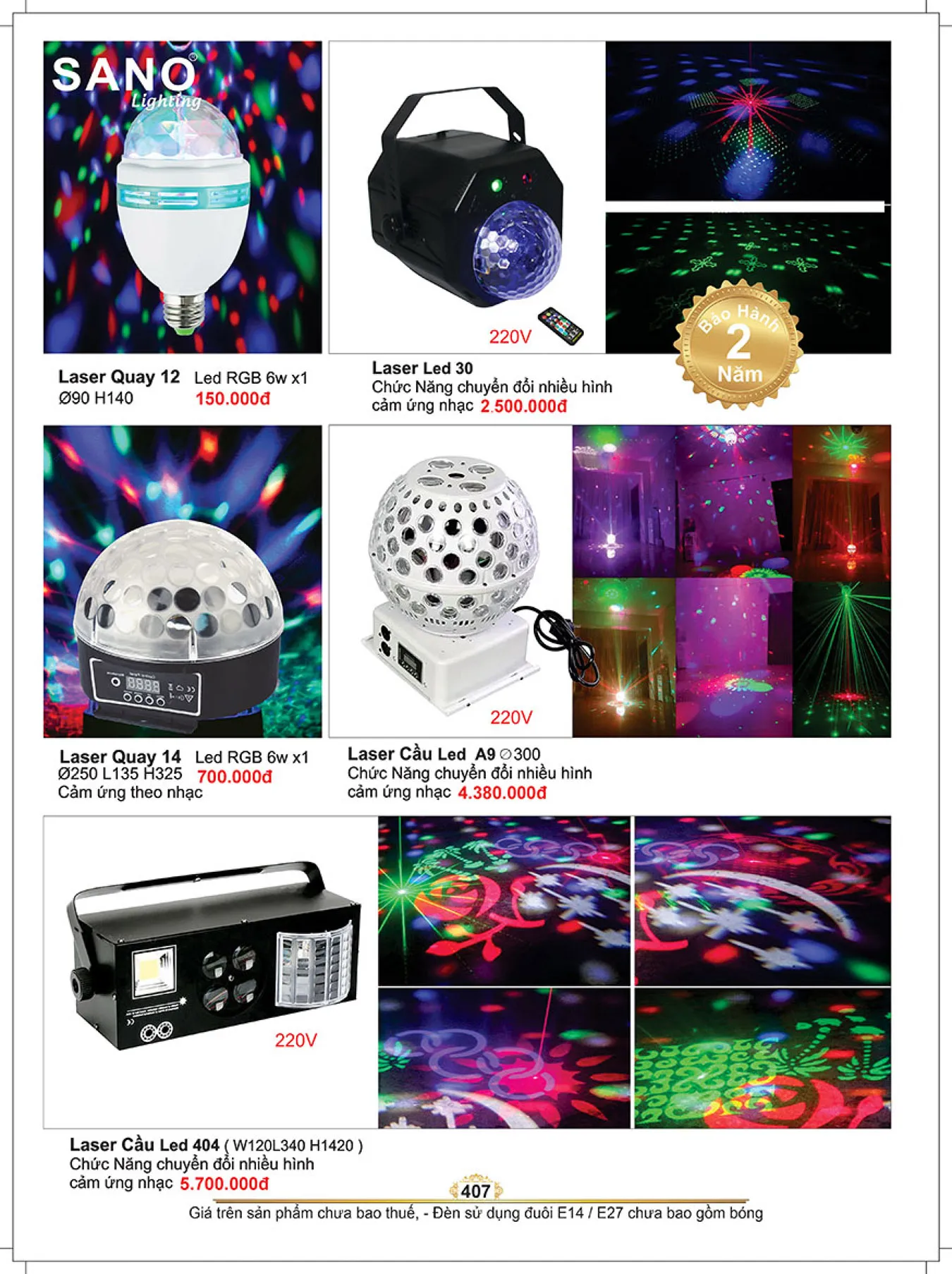 Catalogue ĐÈN SANO 2025 - Trang 408)