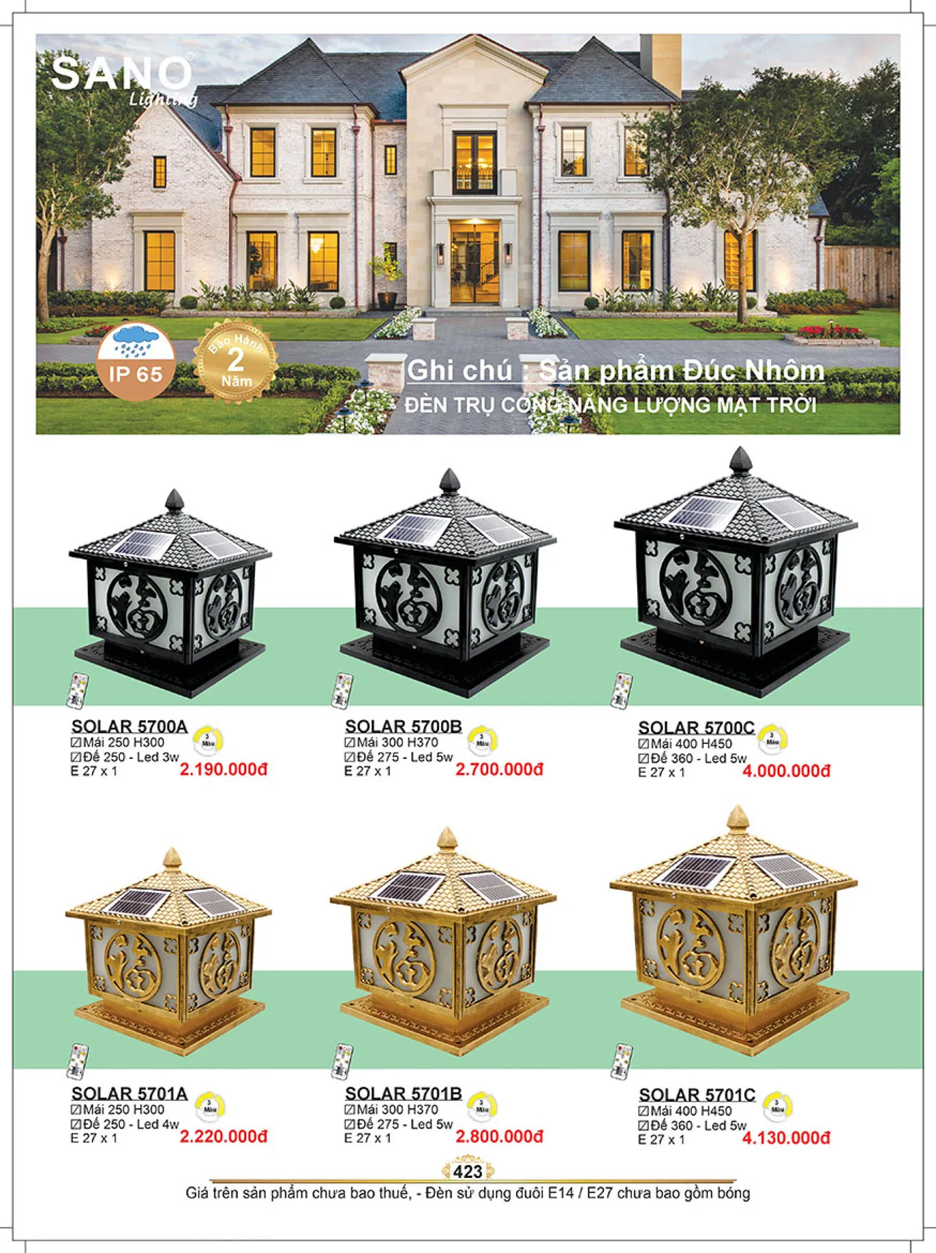 Catalogue ĐÈN SANO 2025 - Trang 424)