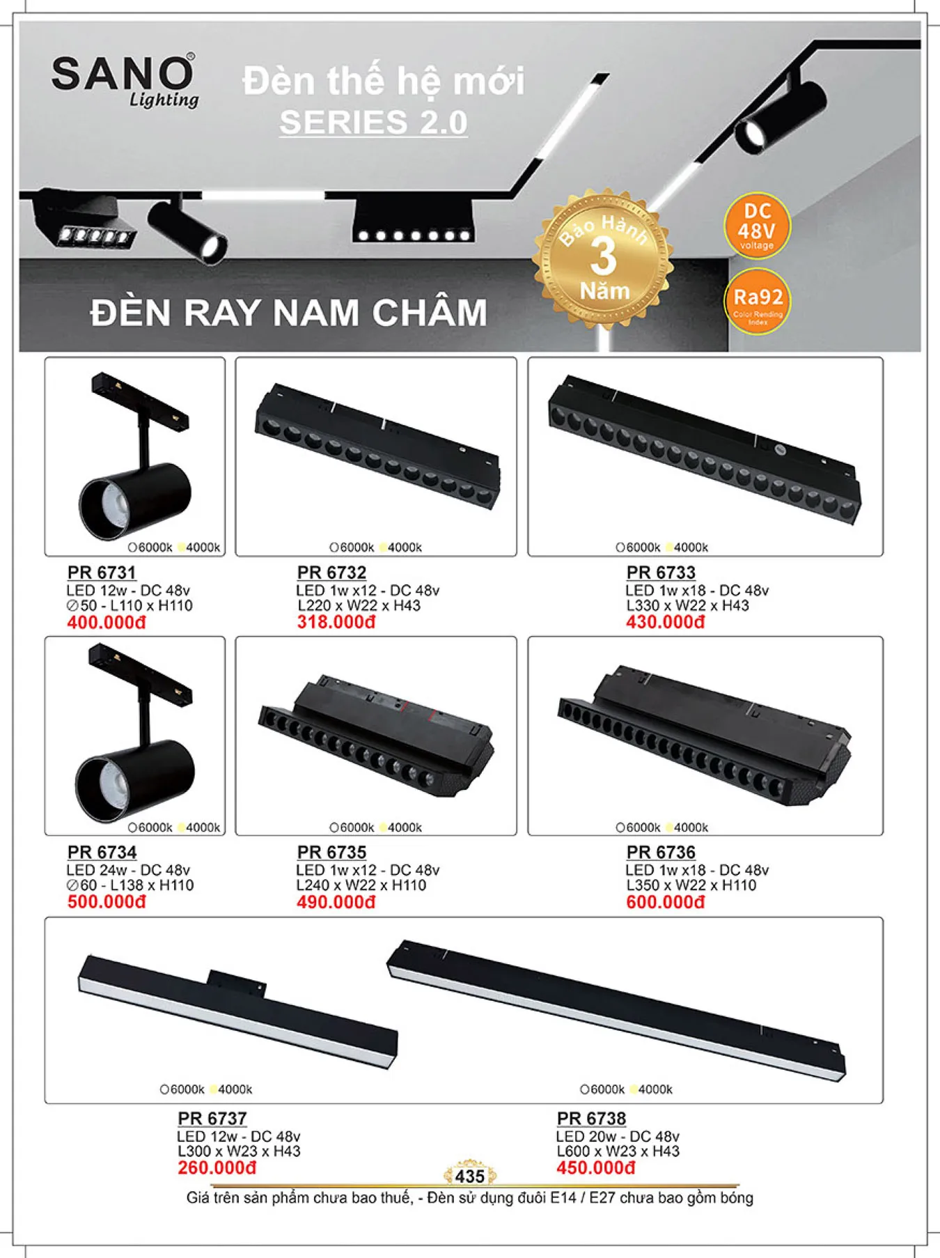 Catalogue ĐÈN SANO 2025 - Trang 436)