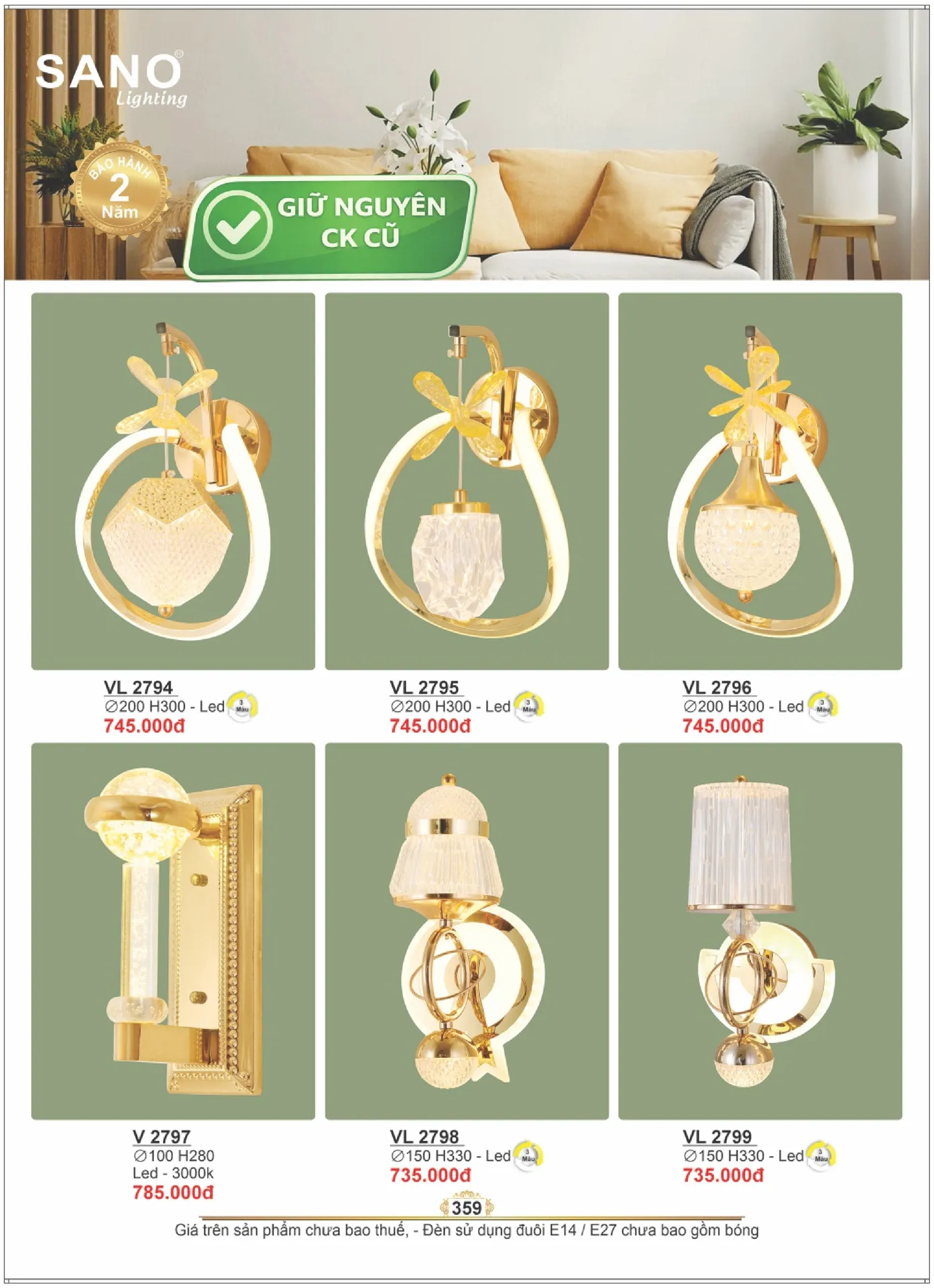 Catalogue ĐÈN SANO 2026 - Trang 359)