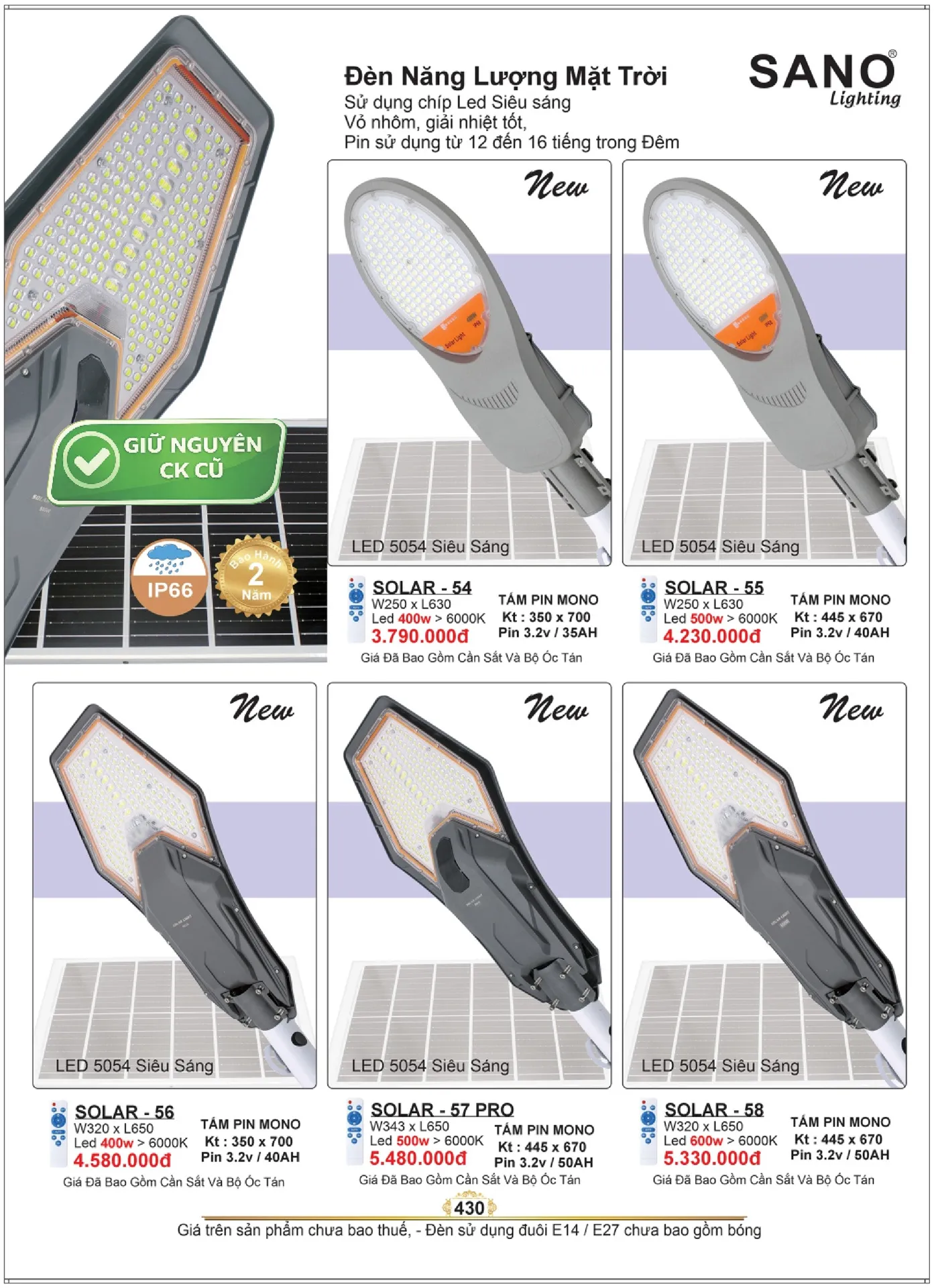 Catalogue ĐÈN SANO 2026 - Trang 430)
