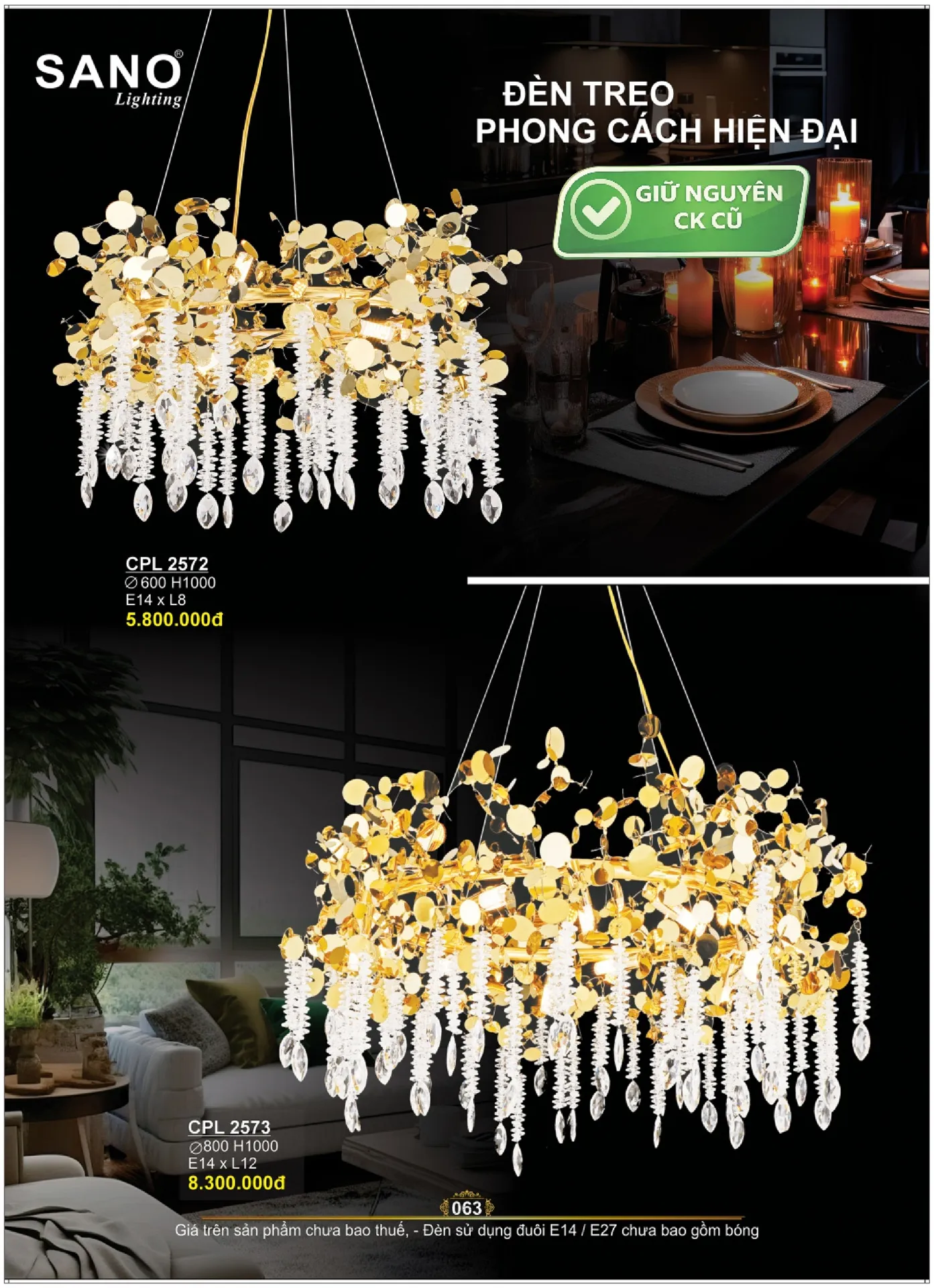 Catalogue ĐÈN SANO 2026 - Trang 63)