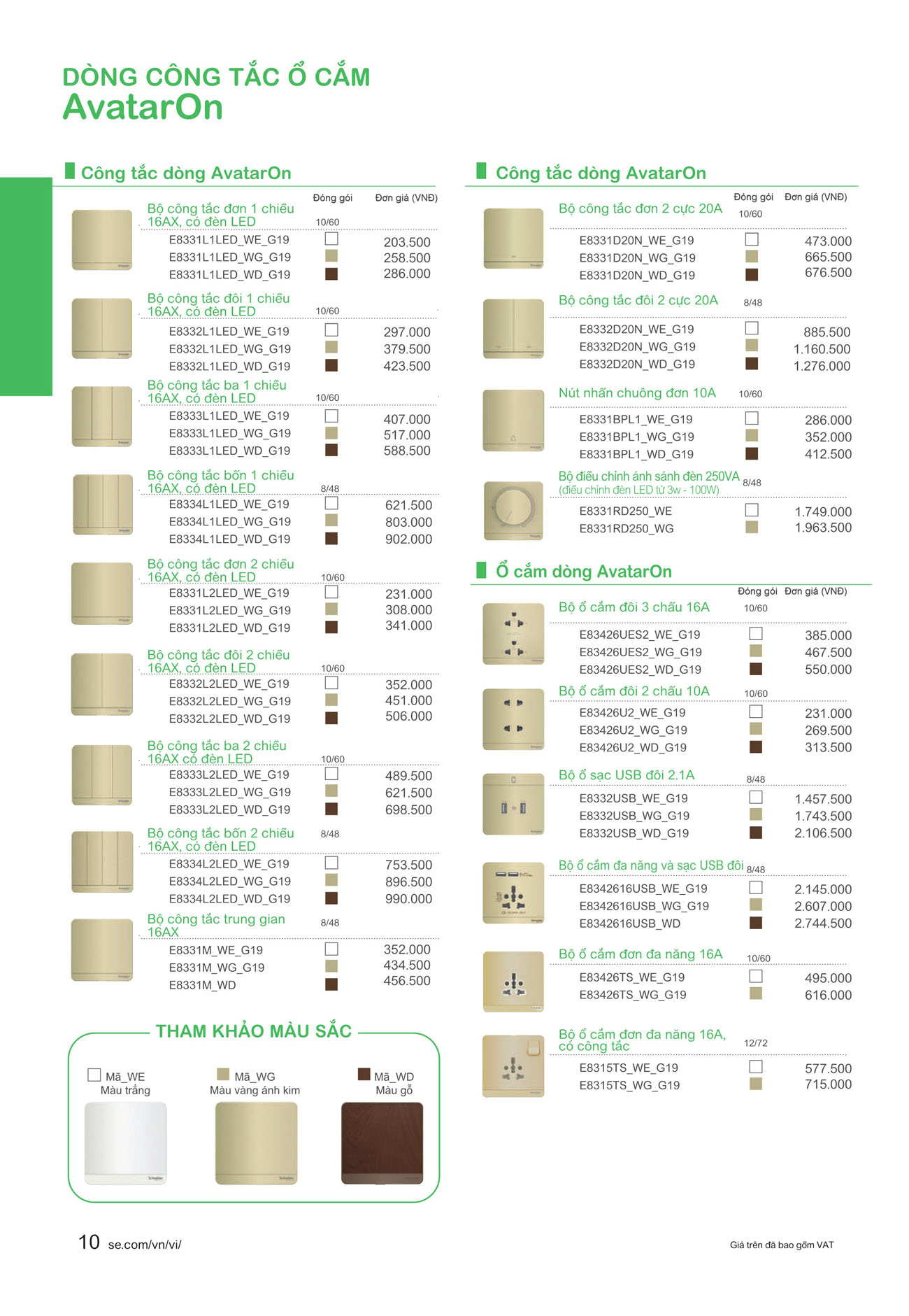 Bảng giá Schneider 2024 (dành cho đại lý) - Trang 10)